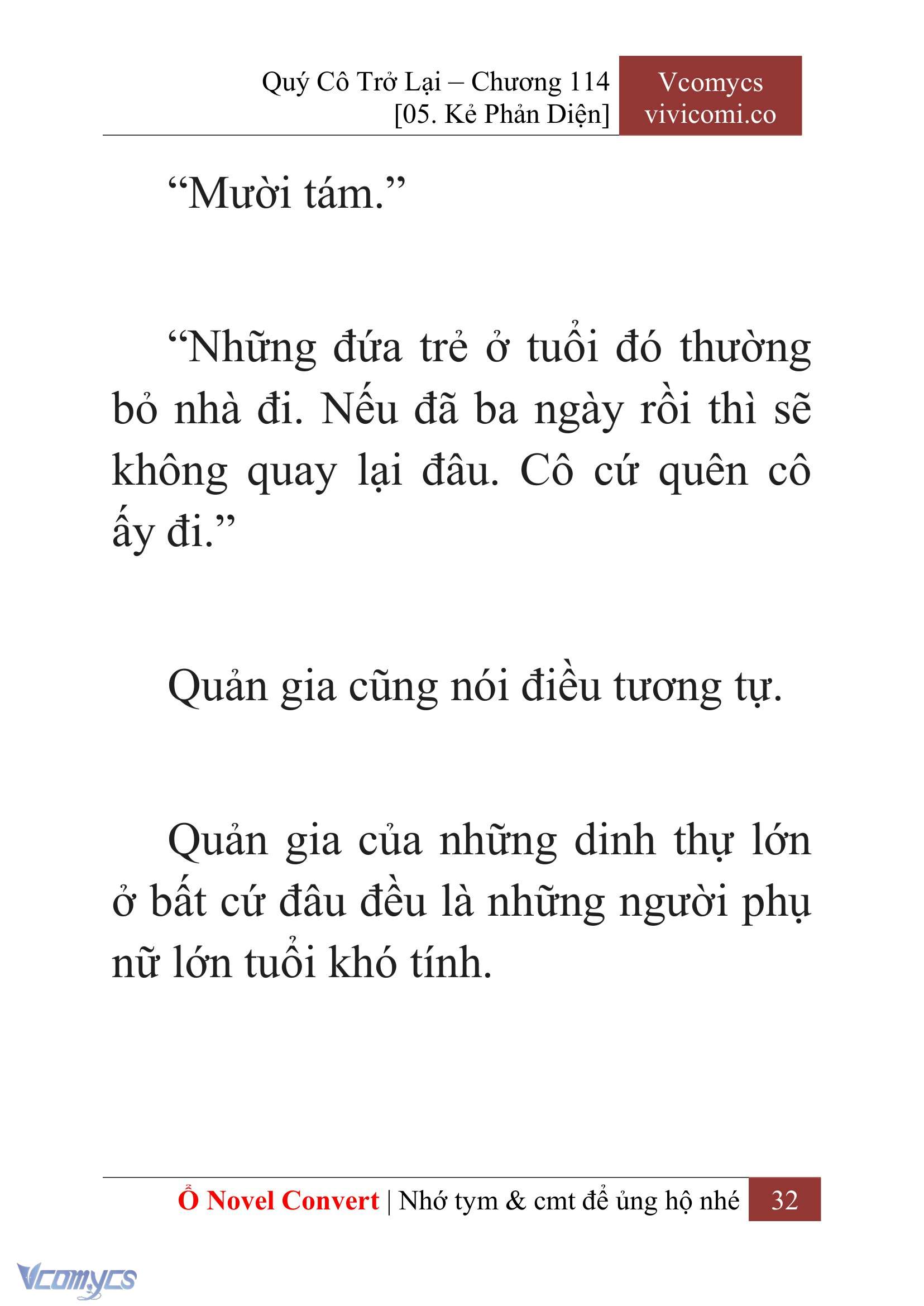 [Novel] Quý Cô Trở Lại Chap 114 - Trang 2