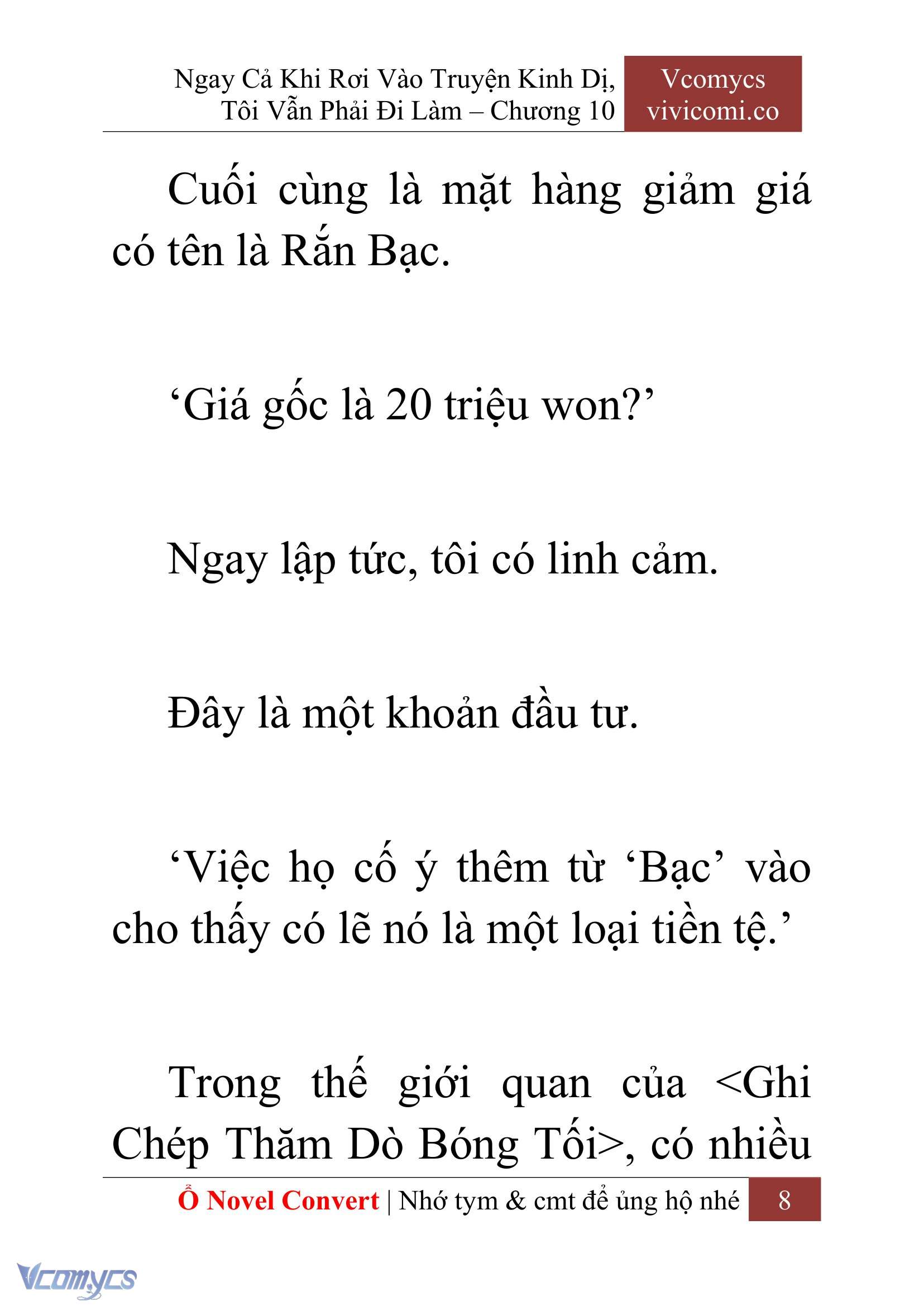 [Novel] Ngay Cả Khi Rơi Vào Truyện Kinh Dị, Tôi Vẫn Phải Đi Làm Chap 10 - Trang 2