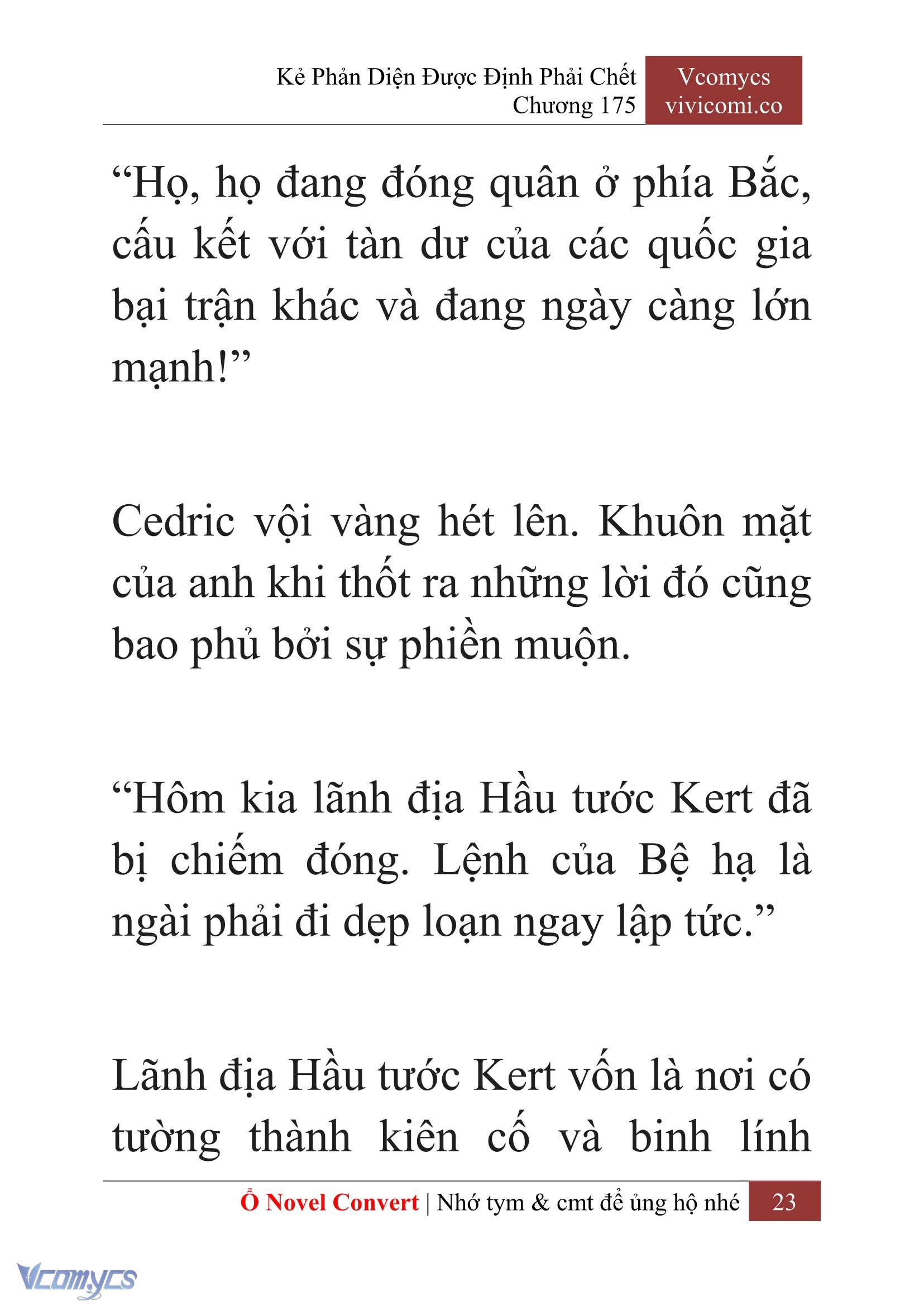 [Novel] Kẻ Phản Diện Được Định Phải Chết Chap 175 - Trang 2