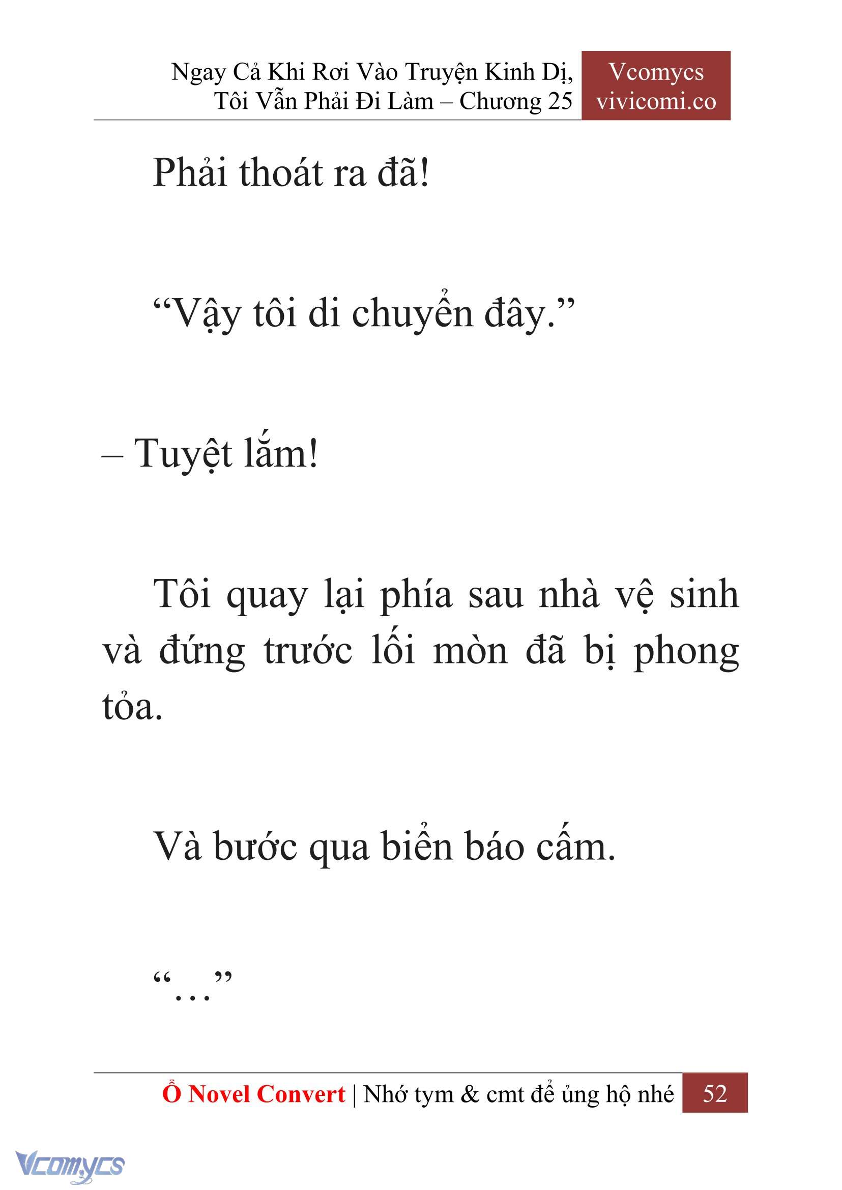 [Novel] Ngay Cả Khi Rơi Vào Truyện Kinh Dị, Tôi Vẫn Phải Đi Làm Chap 25 - Trang 2