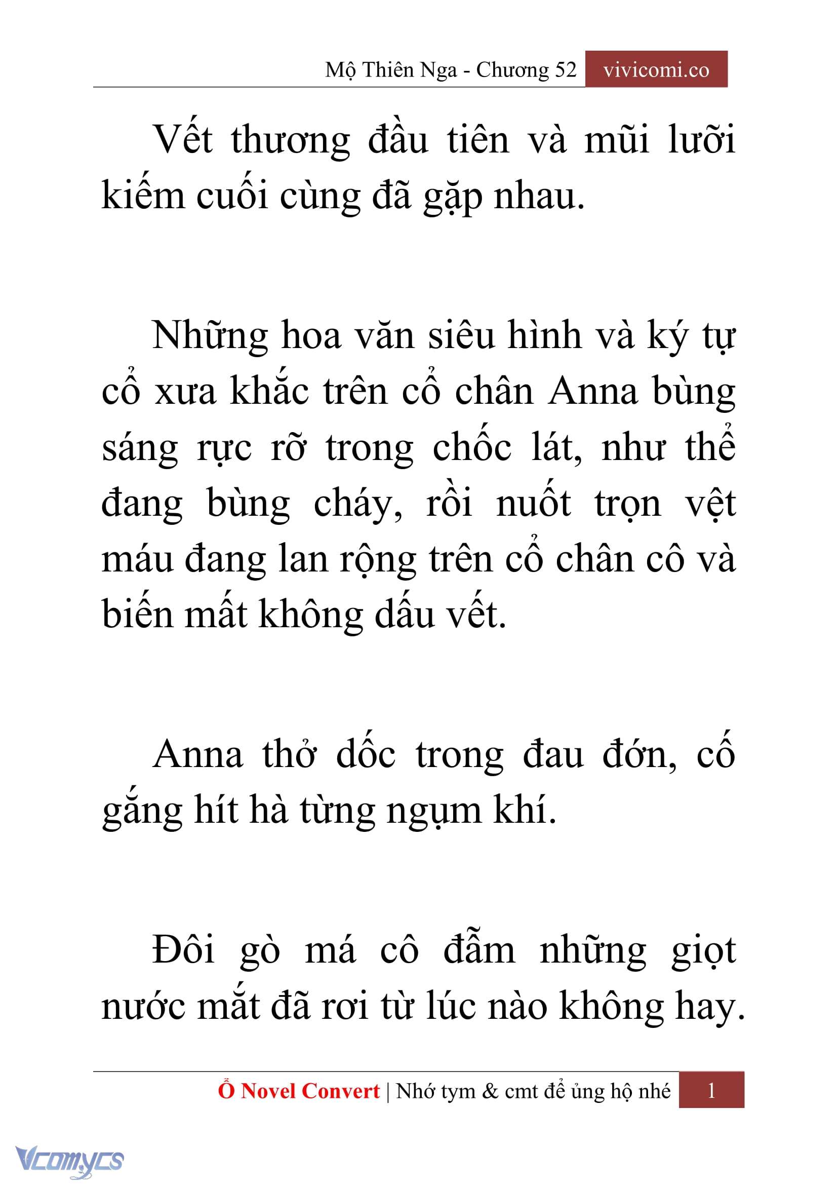 [Novel] Mộ Thiên Nga Chap 52 - Trang 2