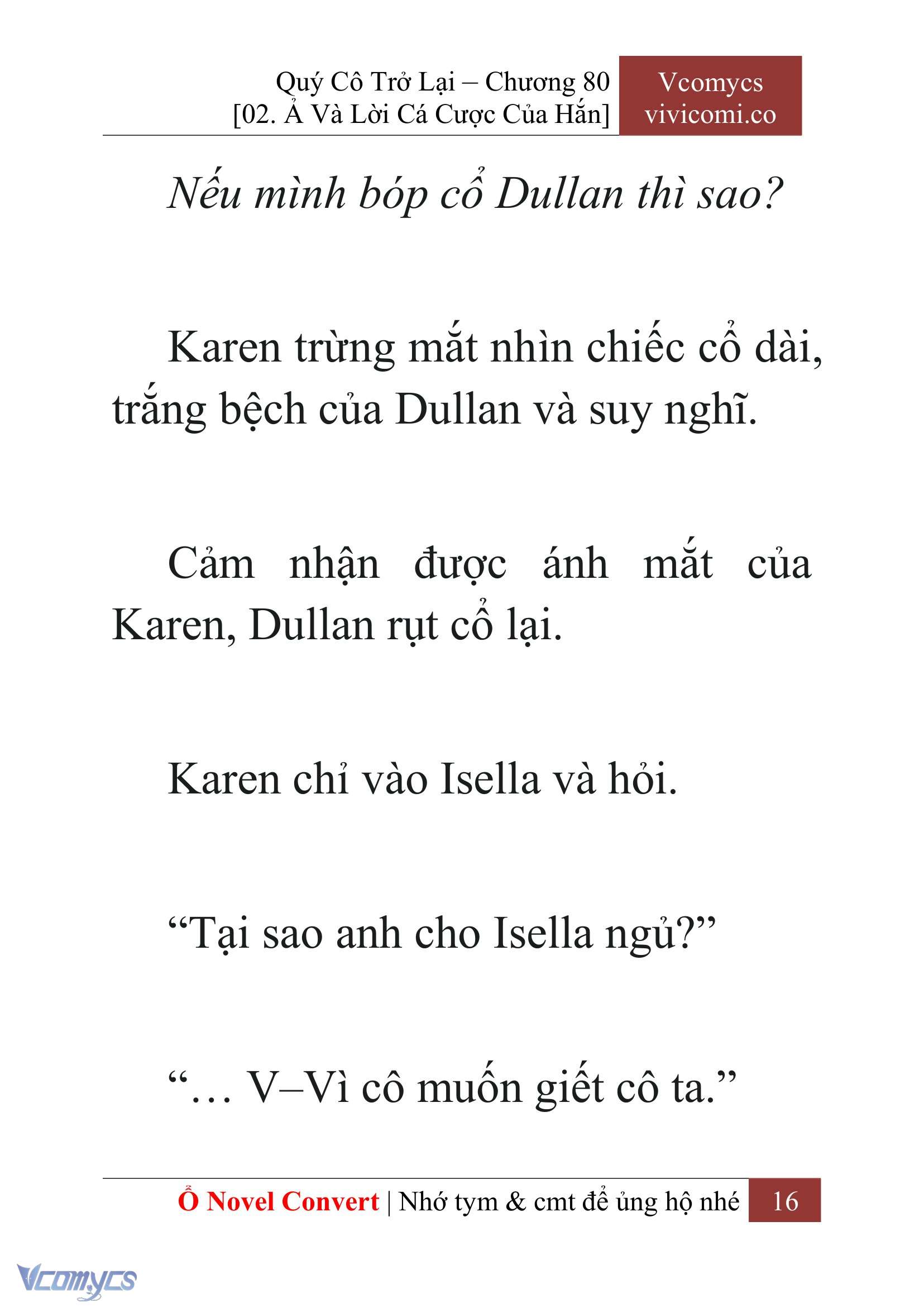 [Novel] Quý Cô Trở Lại Chap 80 - Trang 2