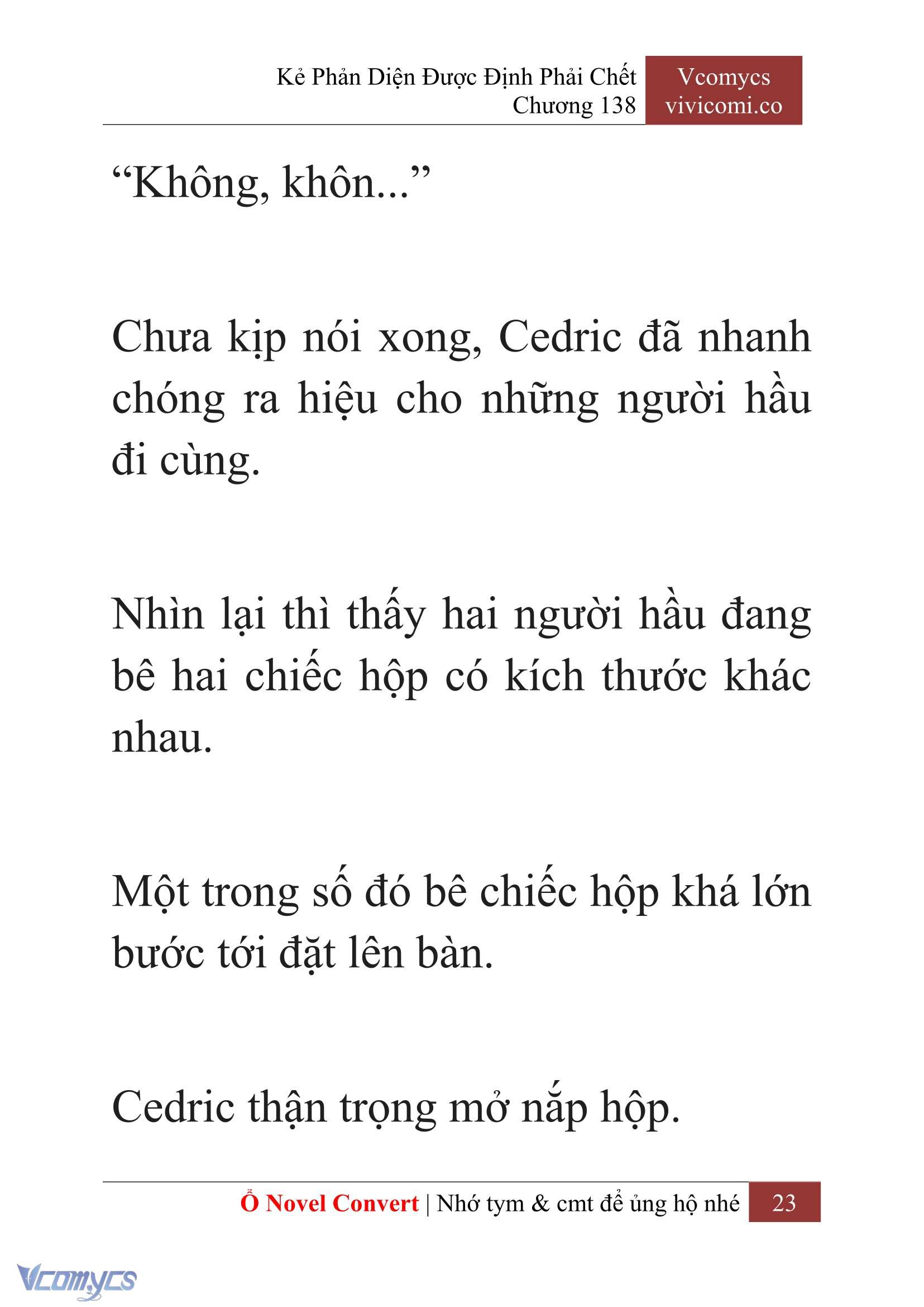 [Novel] Kẻ Phản Diện Được Định Phải Chết Chap 138 - Trang 2