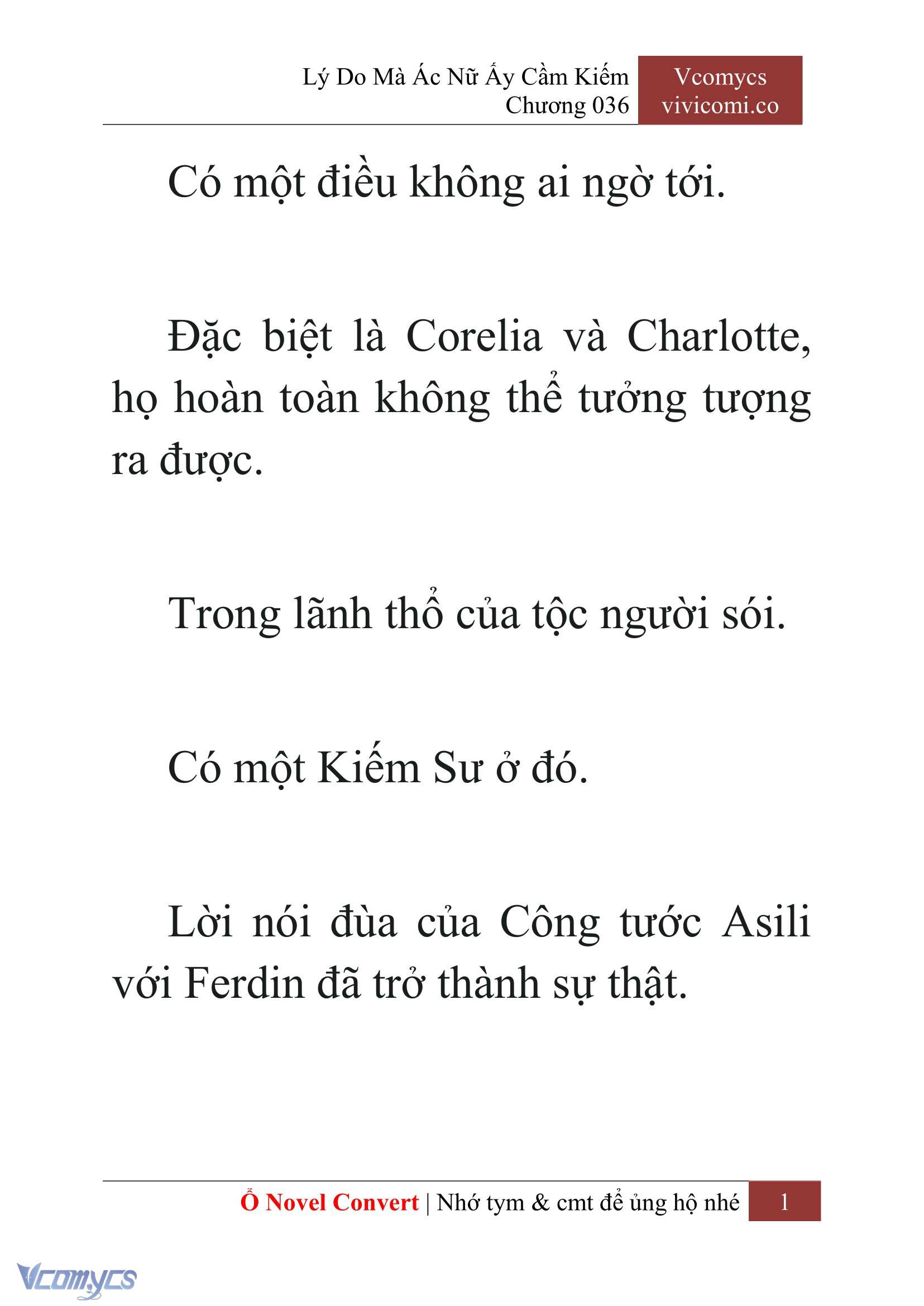 [Novel] Lý Do Mà Ác Nữ Ấy Cầm Kiếm Chap 36 - Trang 2