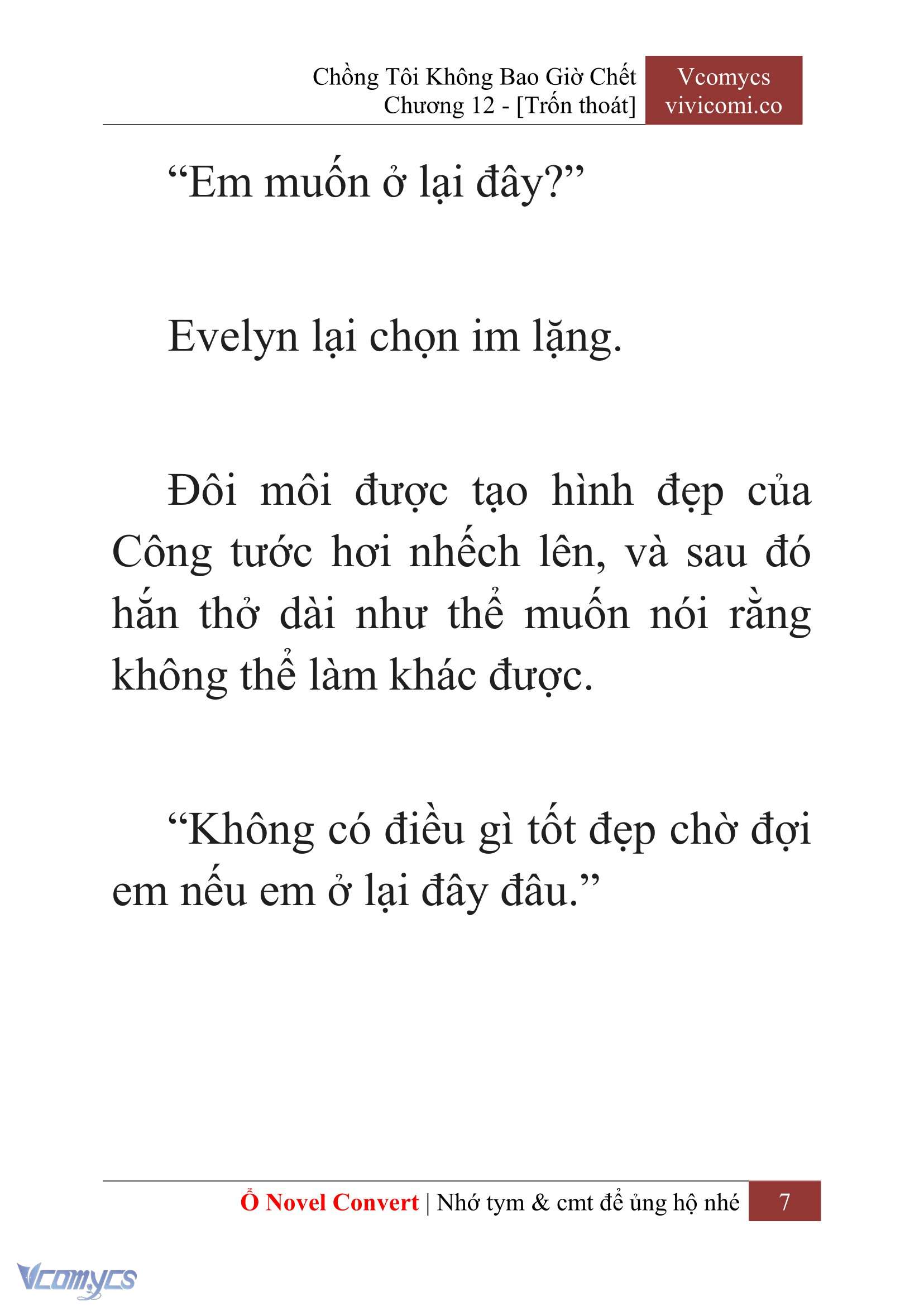[Novel] Chồng Tôi Không Bao Giờ Chết Chap 12 - Trang 2