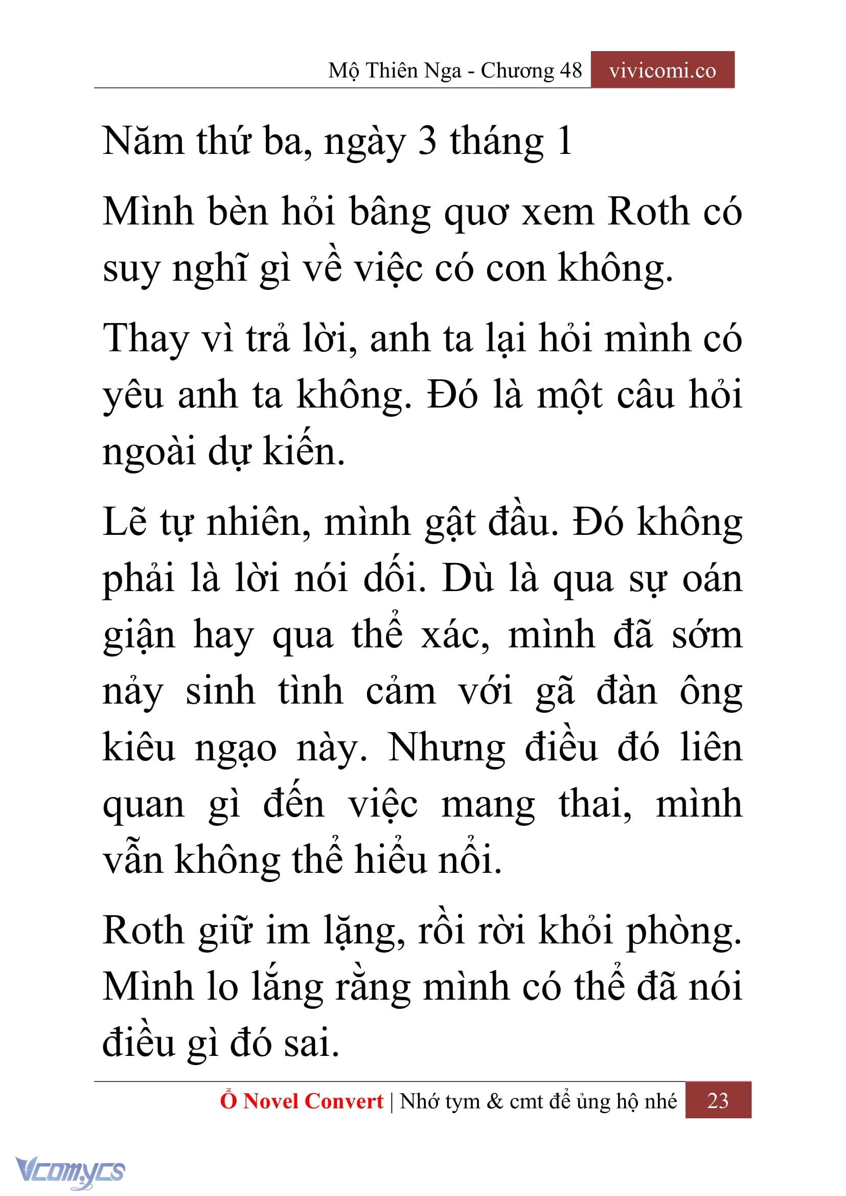 [Novel] Mộ Thiên Nga Chap 48 - Next Chap 49