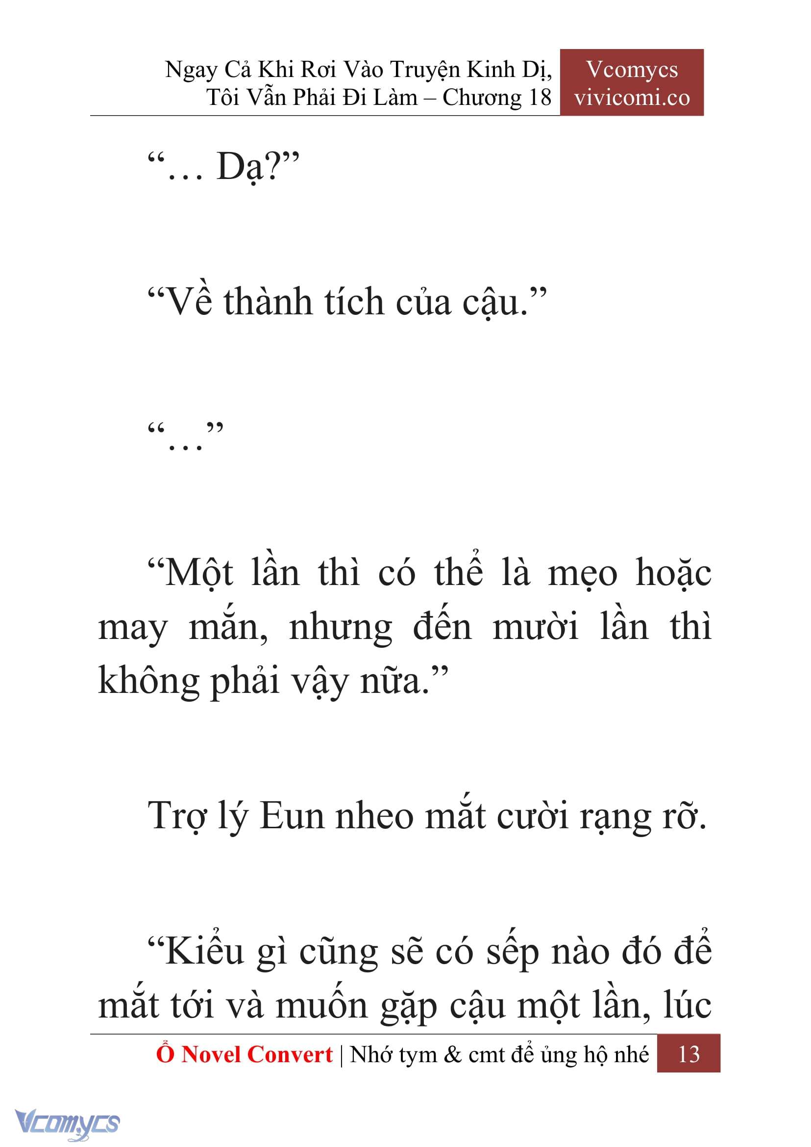 [Novel] Ngay Cả Khi Rơi Vào Truyện Kinh Dị, Tôi Vẫn Phải Đi Làm Chap 18 - Trang 2