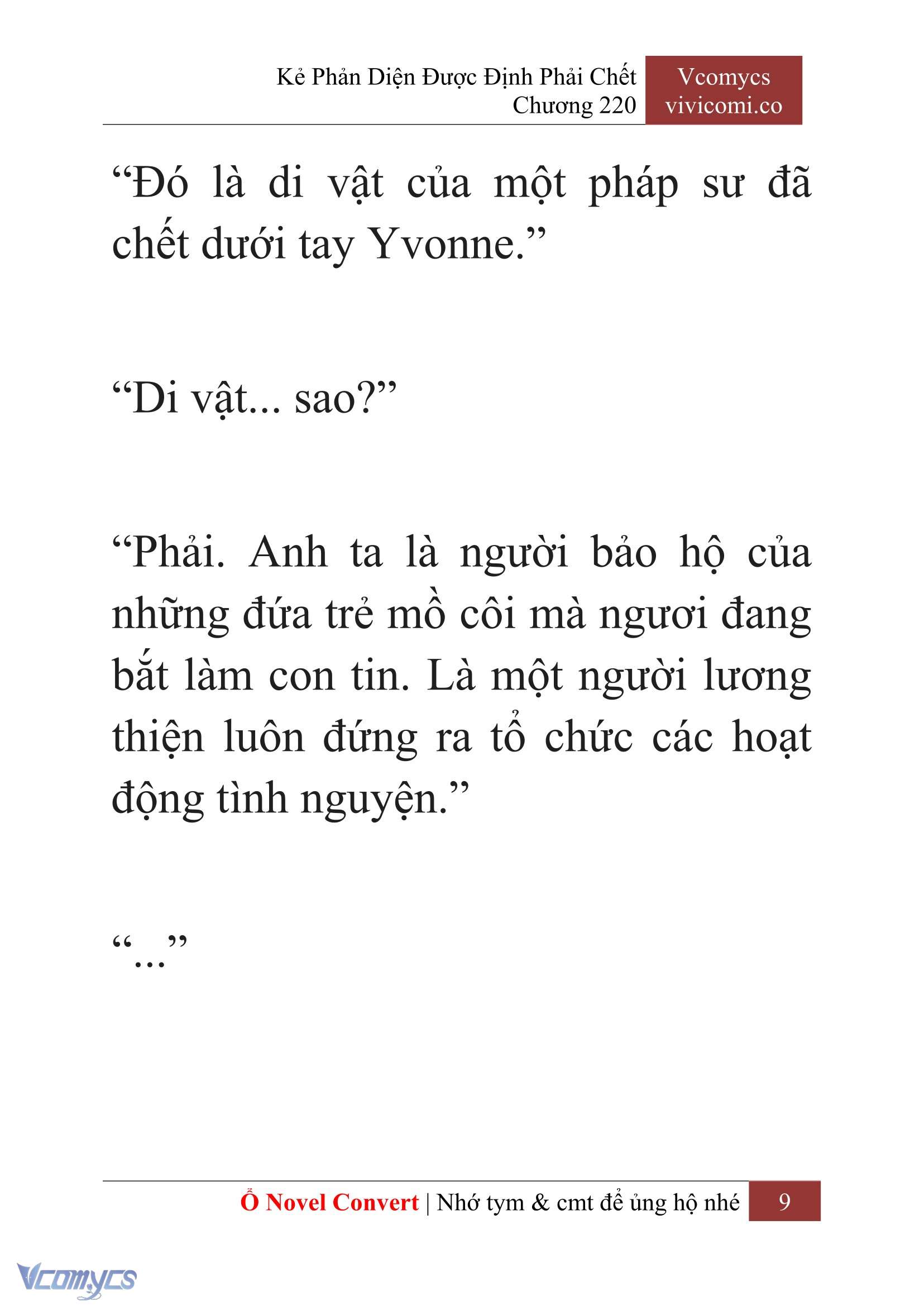[Novel] Kẻ Phản Diện Được Định Phải Chết Chap 220 - Next Chap 221