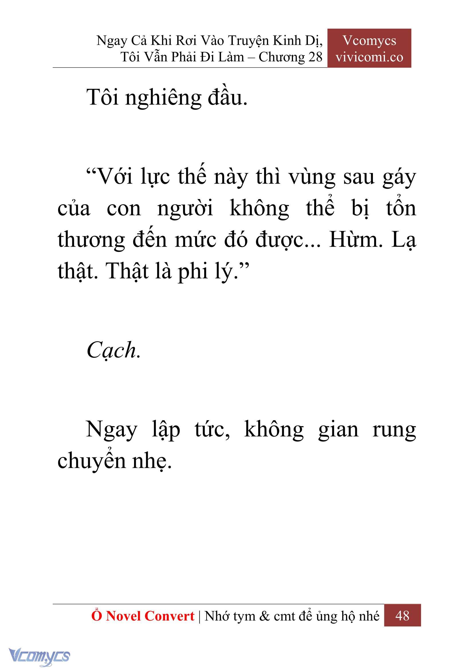 [Novel] Ngay Cả Khi Rơi Vào Truyện Kinh Dị, Tôi Vẫn Phải Đi Làm Chap 28 - Trang 2