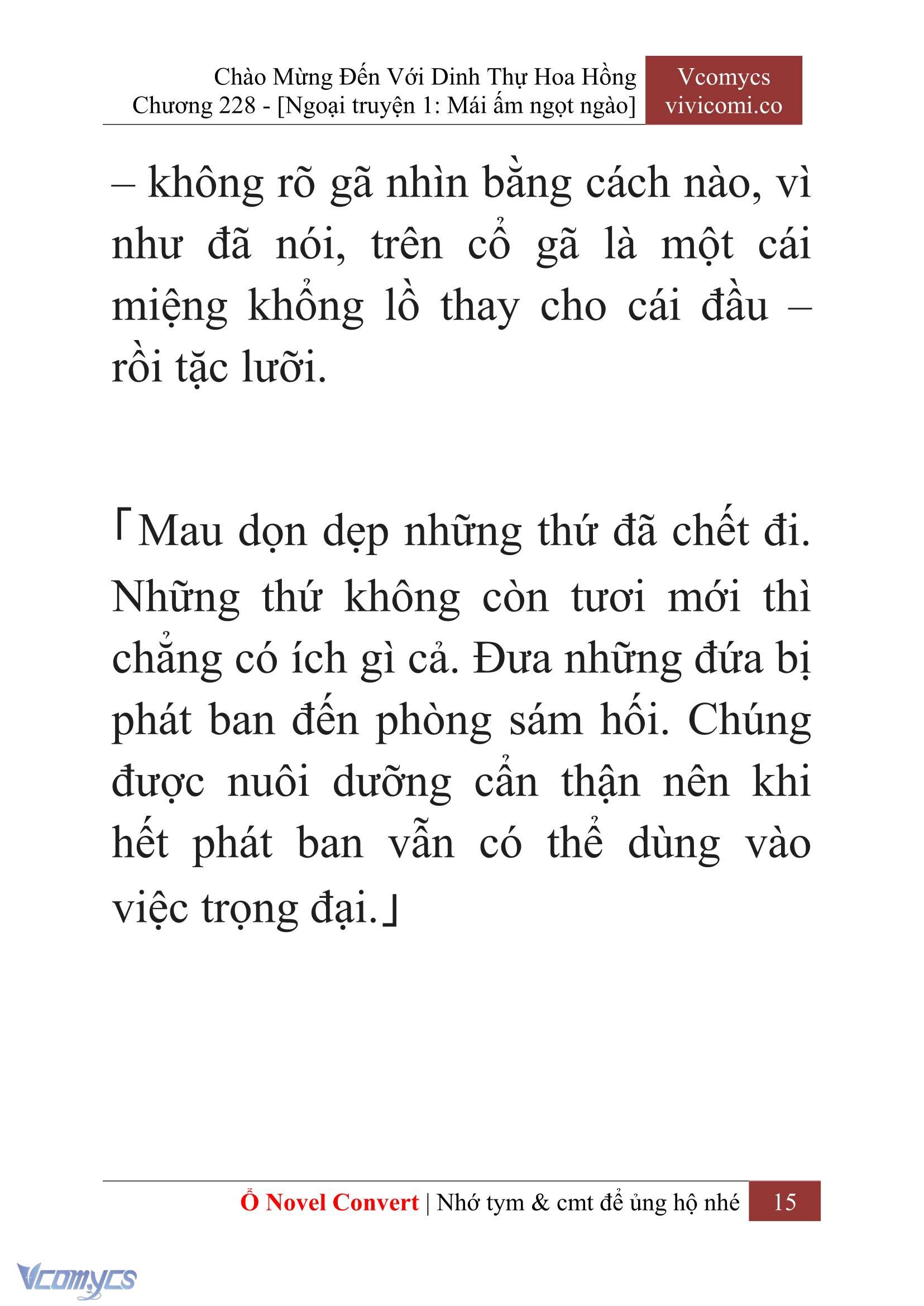 [Novel] Chào Mừng Đến Với Dinh Thự Hoa Hồng Chap 228 - Trang 2