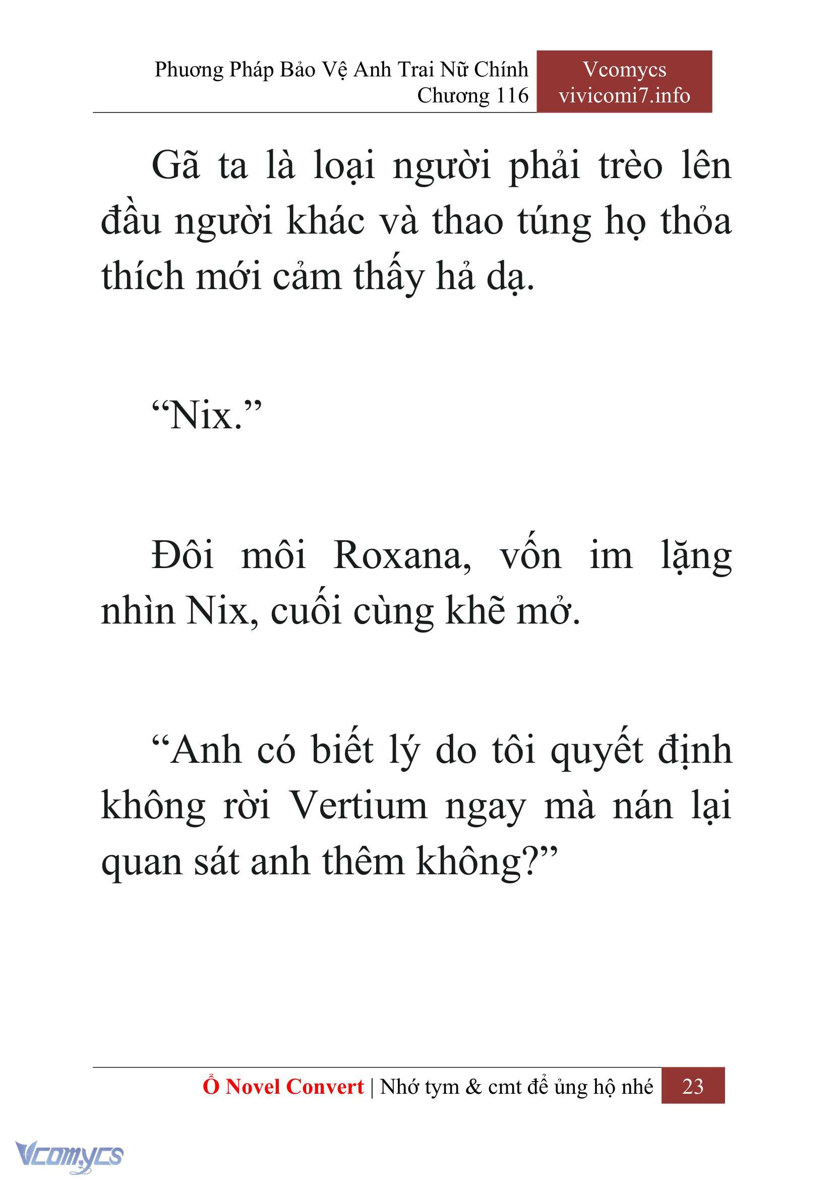 [Novel] Phương Pháp Bảo Vệ Anh Trai Nữ Chính Chap 116 - Trang 2