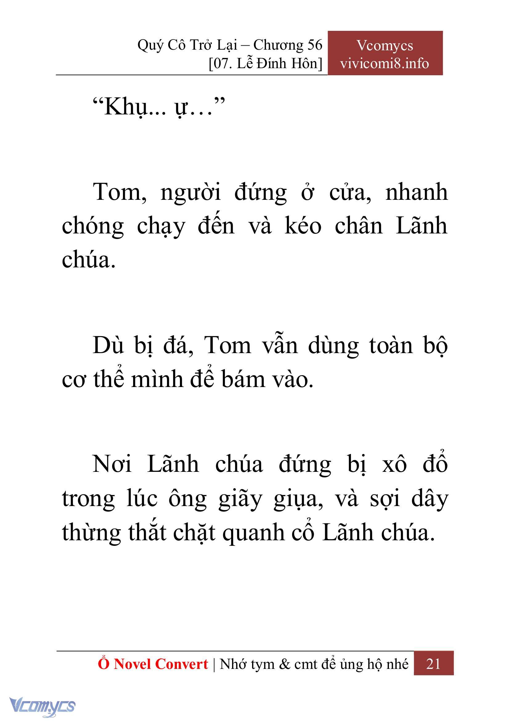 [Novel] Quý Cô Trở Lại Chap 56 - Trang 2
