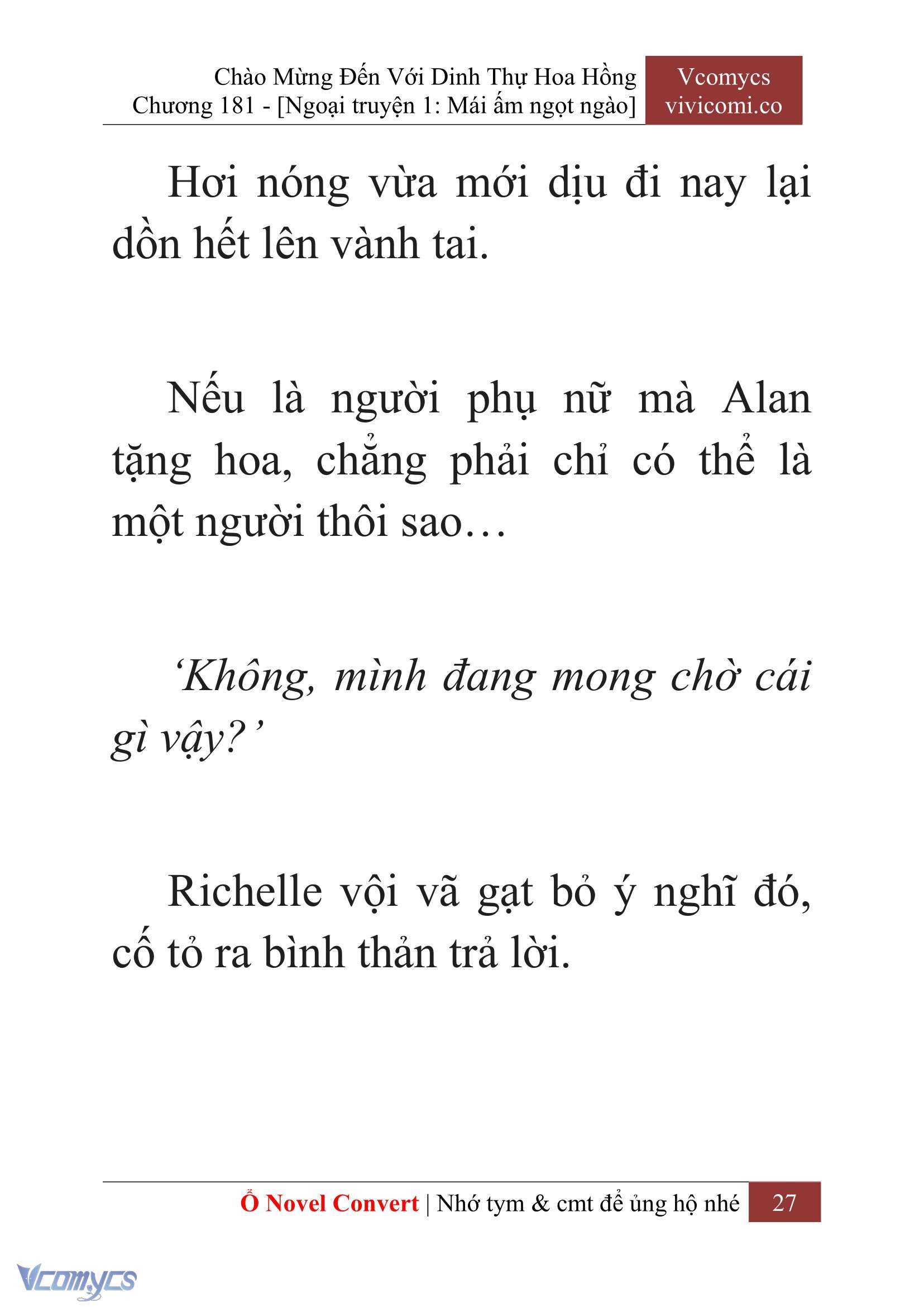 [Novel] Chào Mừng Đến Với Dinh Thự Hoa Hồng Chap 181 - Trang 2