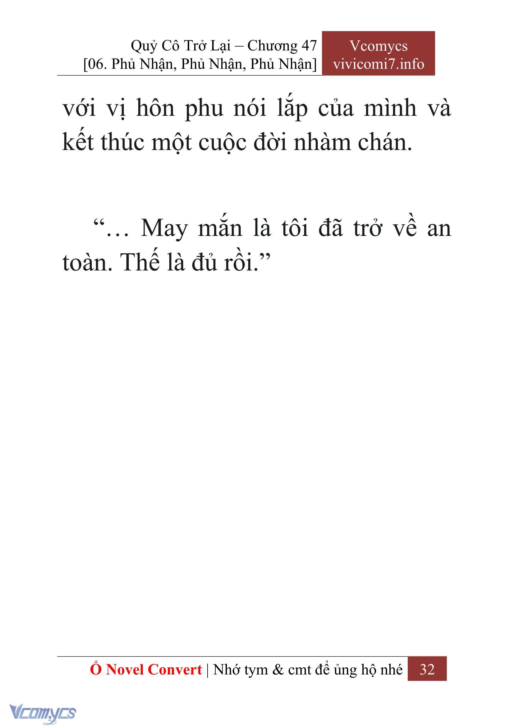 [Novel] Quý Cô Trở Lại Chap 47 - Trang 2