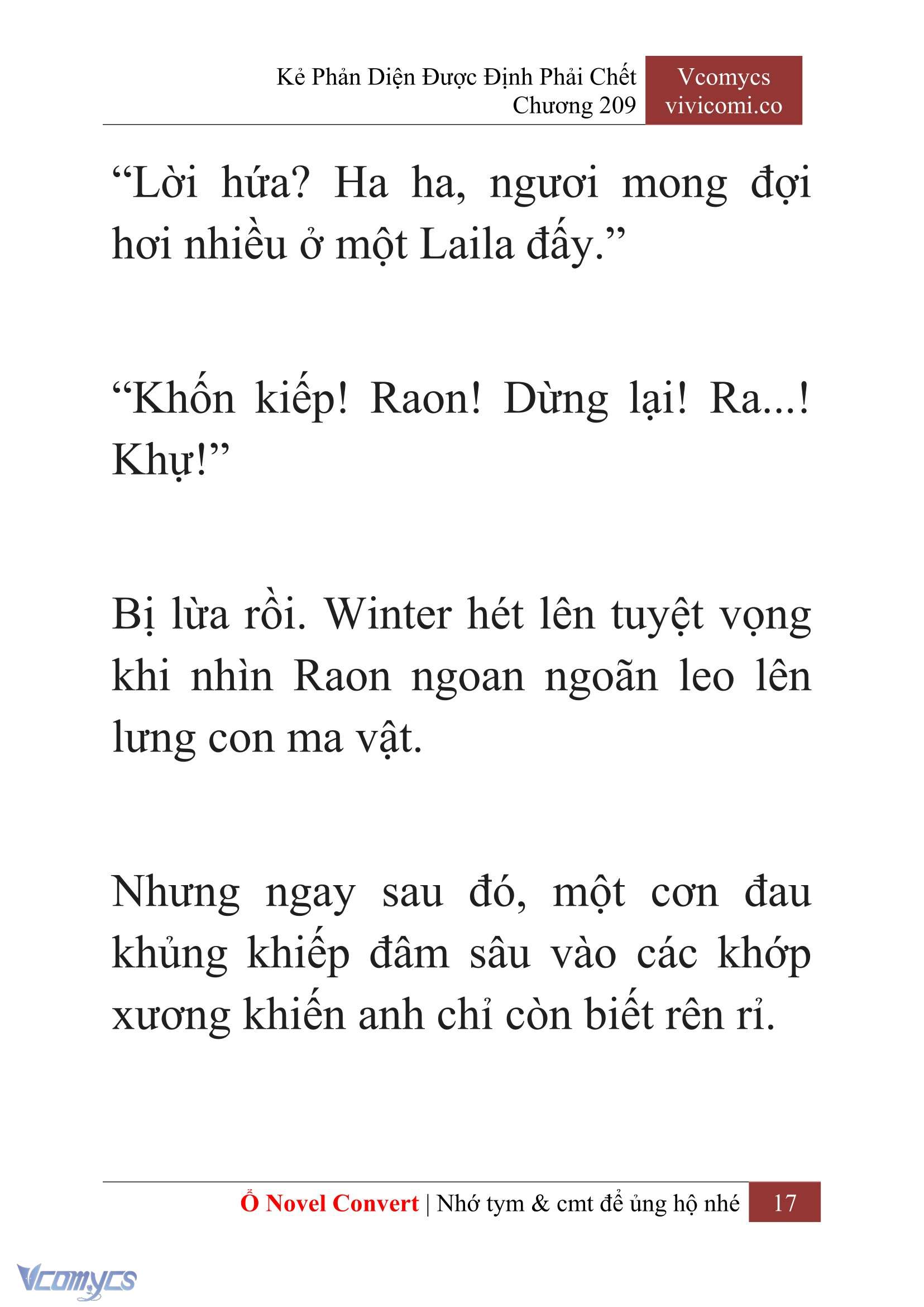 [Novel] Kẻ Phản Diện Được Định Phải Chết Chap 209 - Next Chap 210