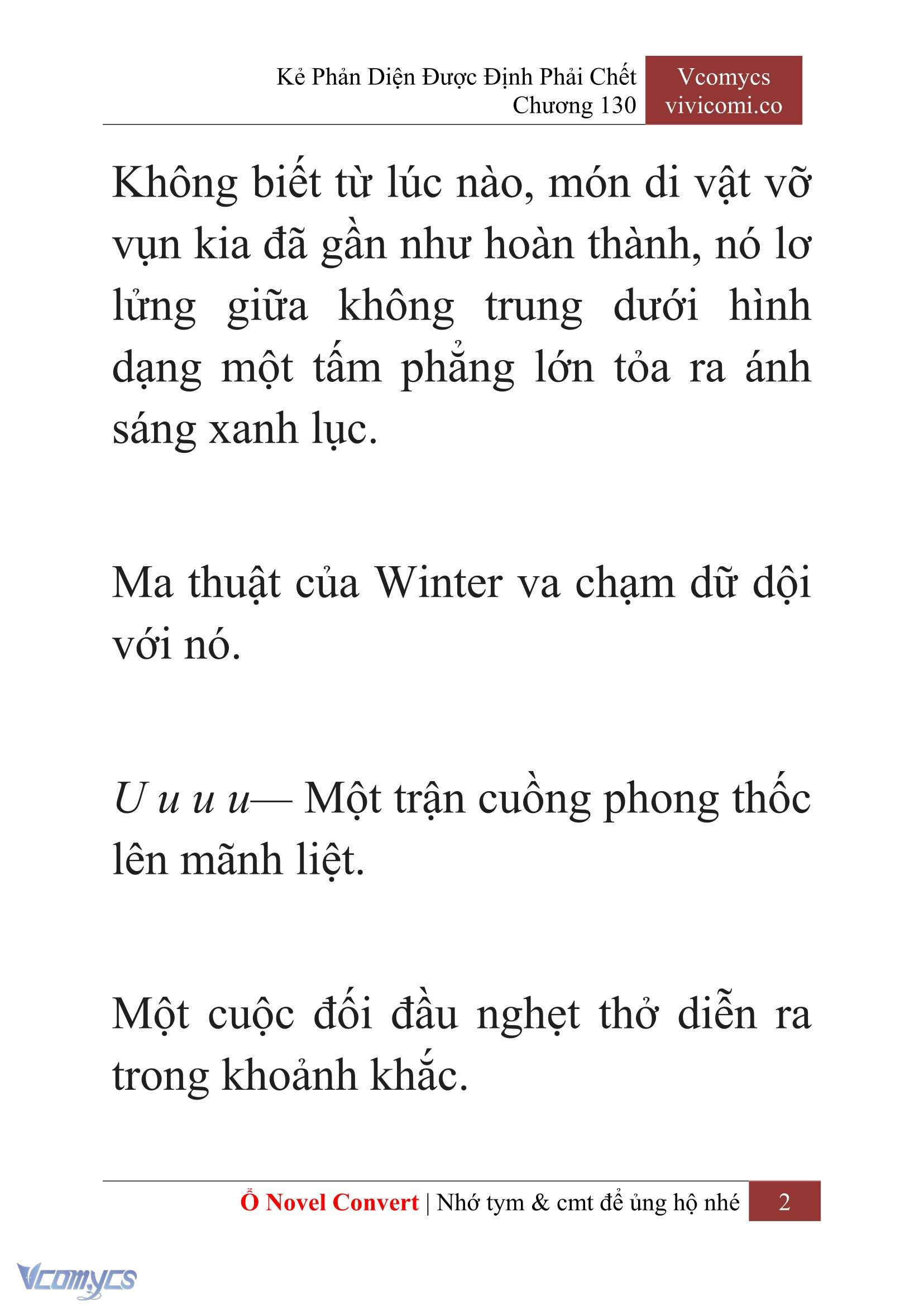 [Novel] Kẻ Phản Diện Được Định Phải Chết Chap 130 - Trang 2