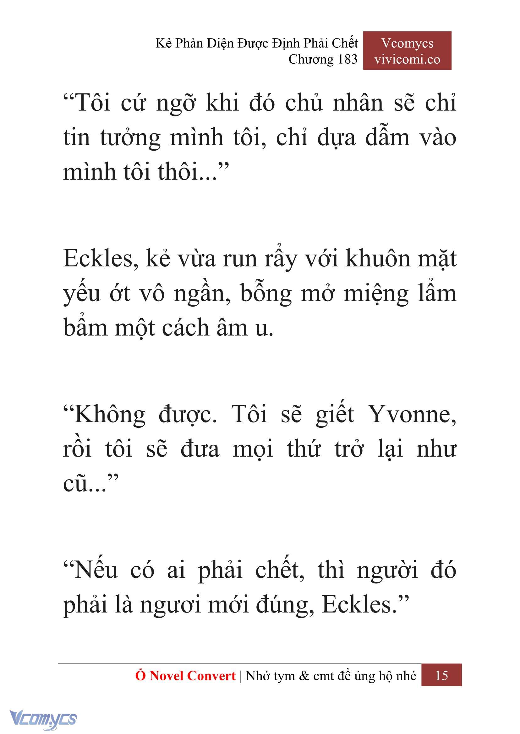 [Novel] Kẻ Phản Diện Được Định Phải Chết Chap 183 - Trang 2