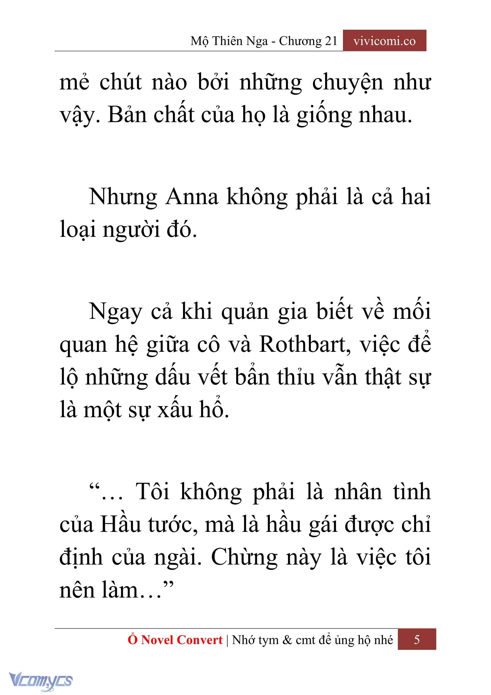 [Novel] Mộ Thiên Nga Chap 21 - Next Chap 22