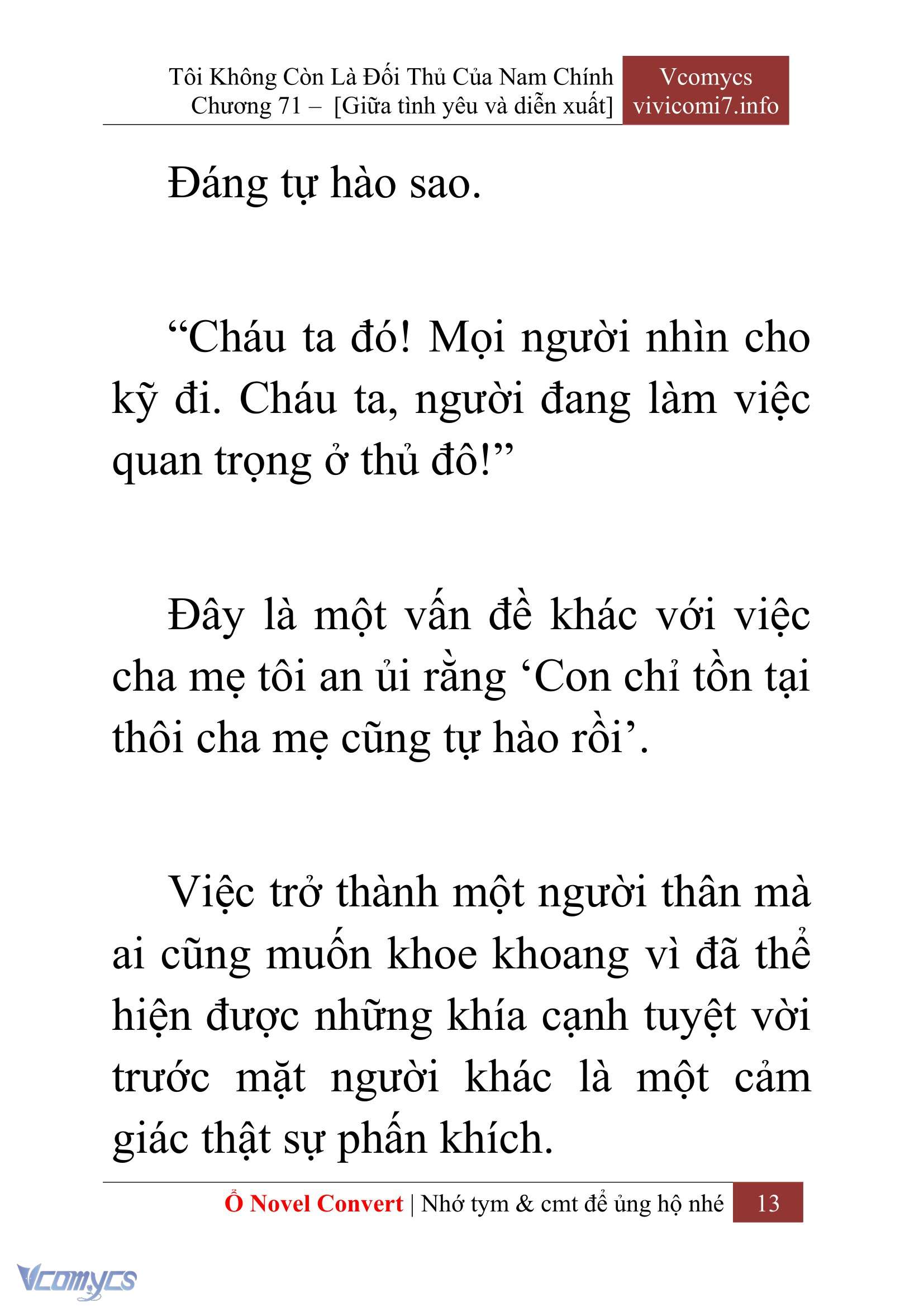 [Novel] Tôi Không Còn Là Đối Thủ Của Nam Chính Chap 71 - Trang 2