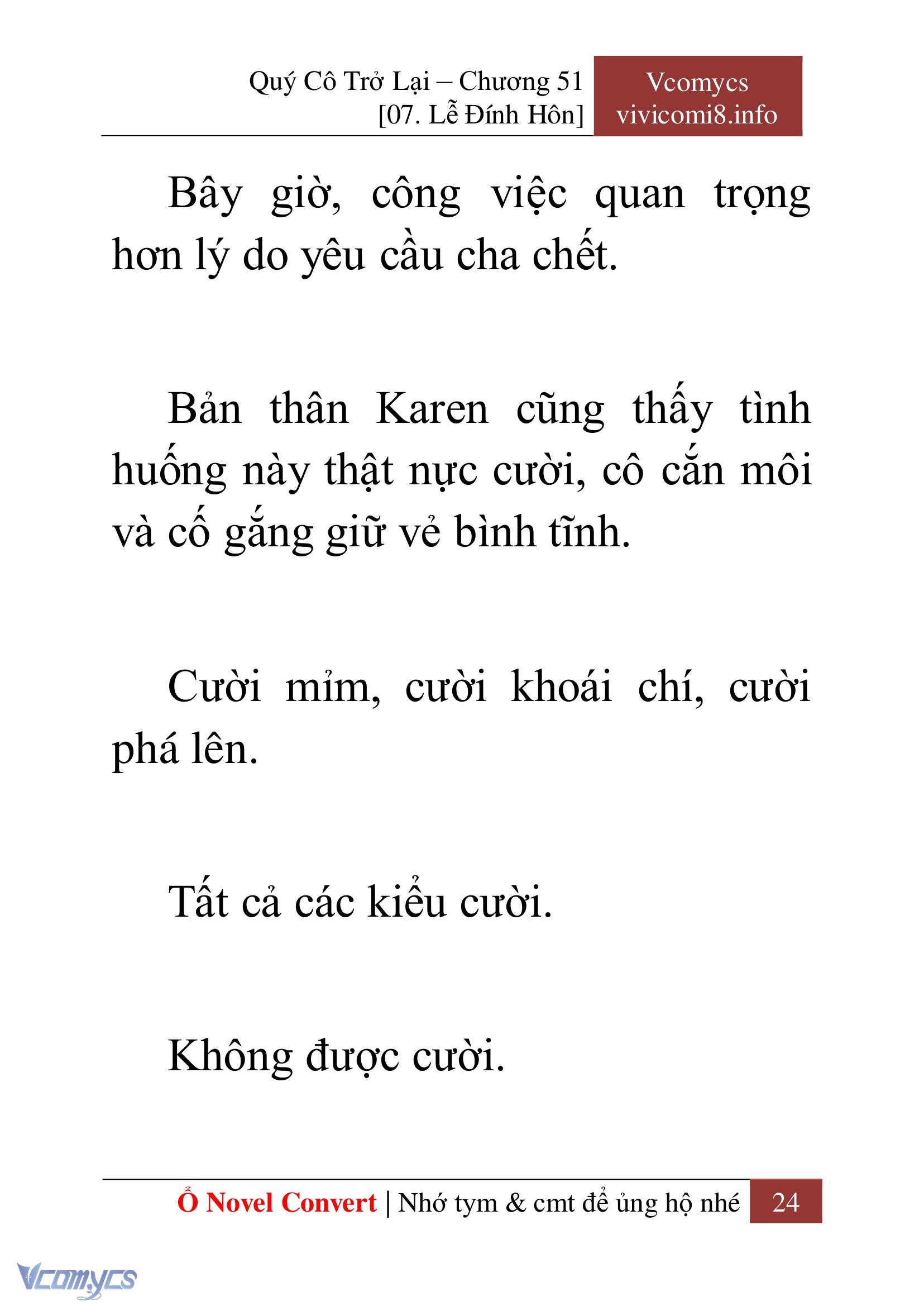 [Novel] Quý Cô Trở Lại Chap 51 - Trang 2