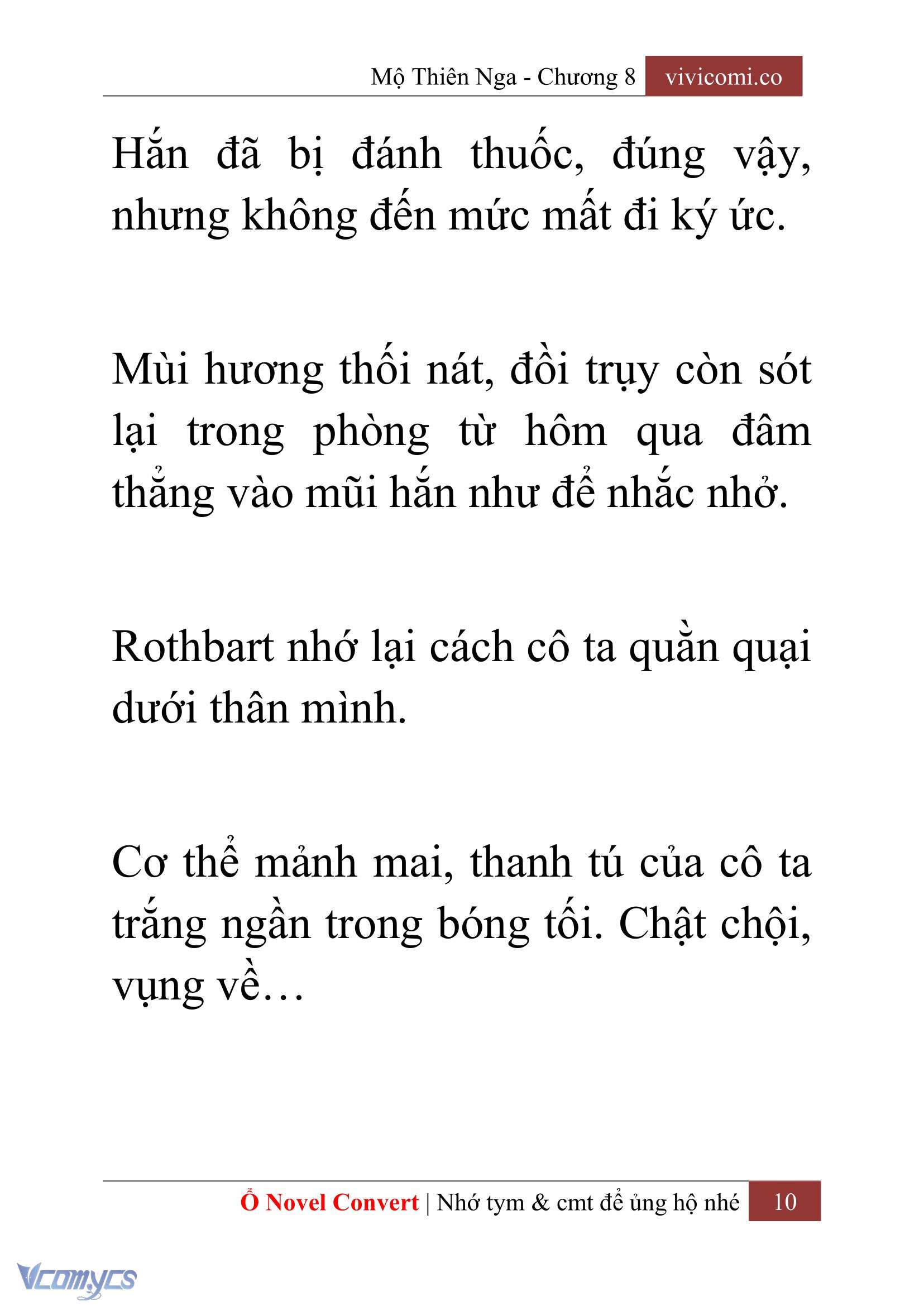 [Novel] Mộ Thiên Nga Chap 8 - Trang 2