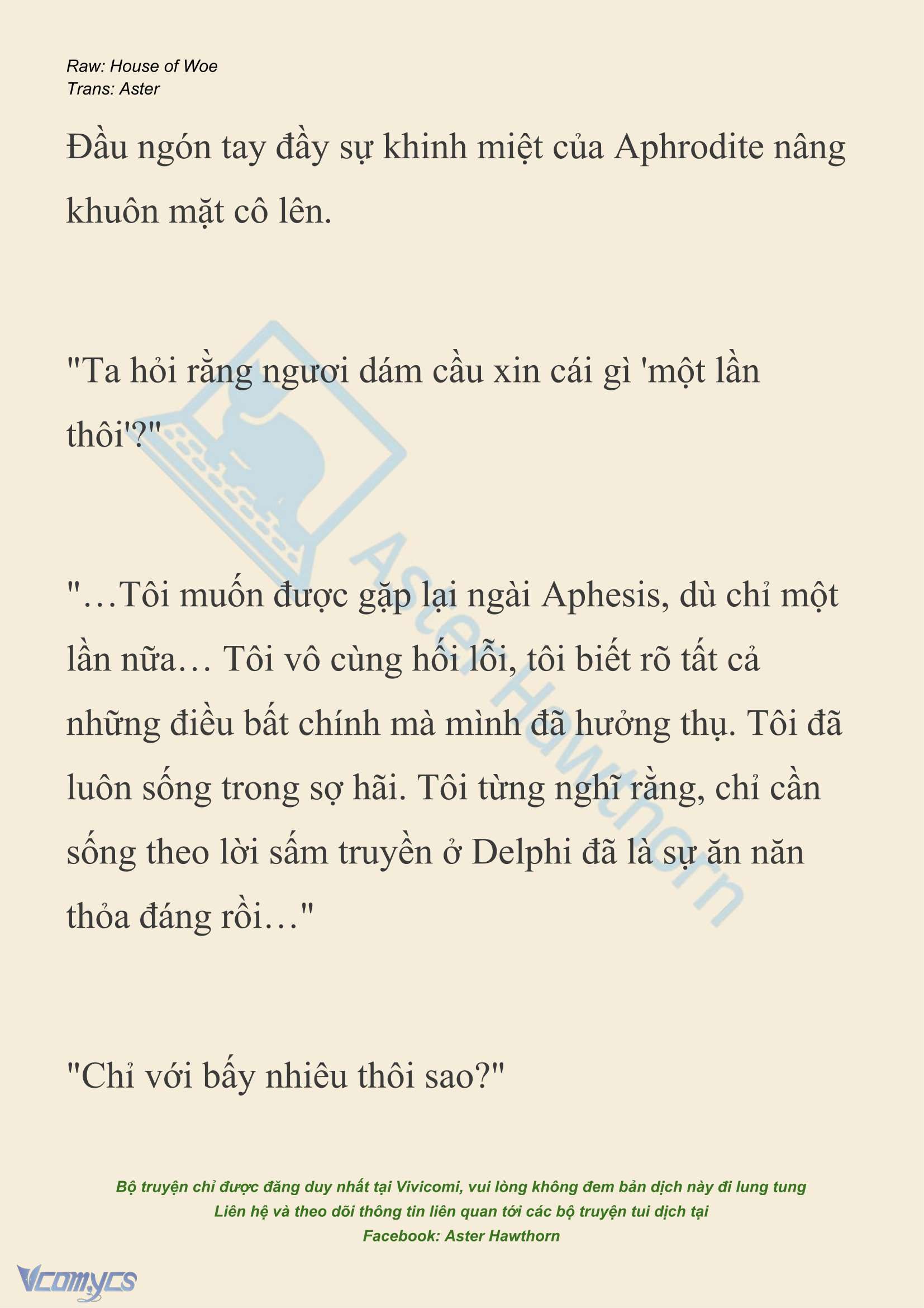 [NOVEL] Dành Cho Các Nữ Thần: Dành cho Psyche Chap 40 - Trang 2