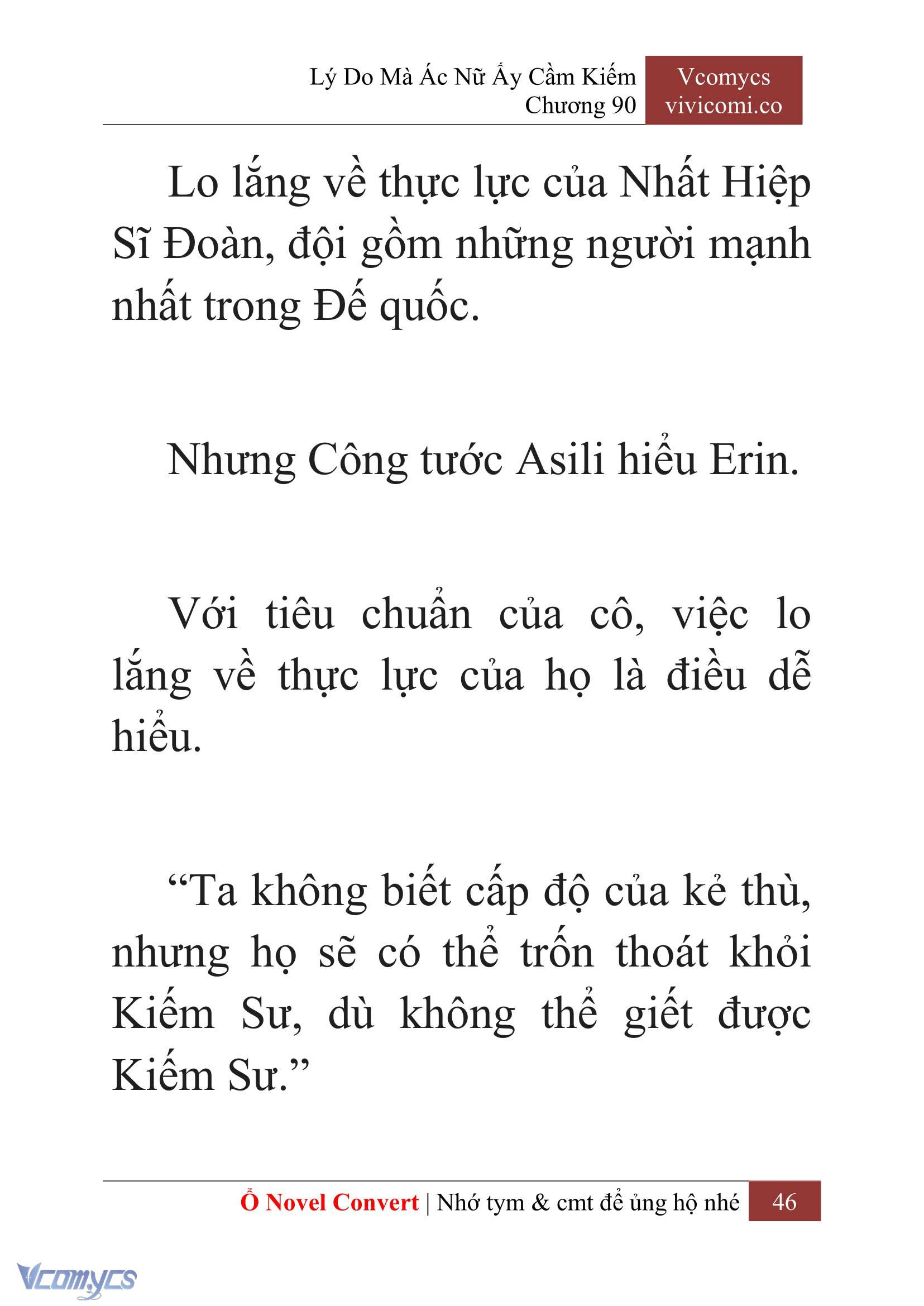 [Novel] Lý Do Mà Ác Nữ Ấy Cầm Kiếm Chap 90 - Next Chap 91