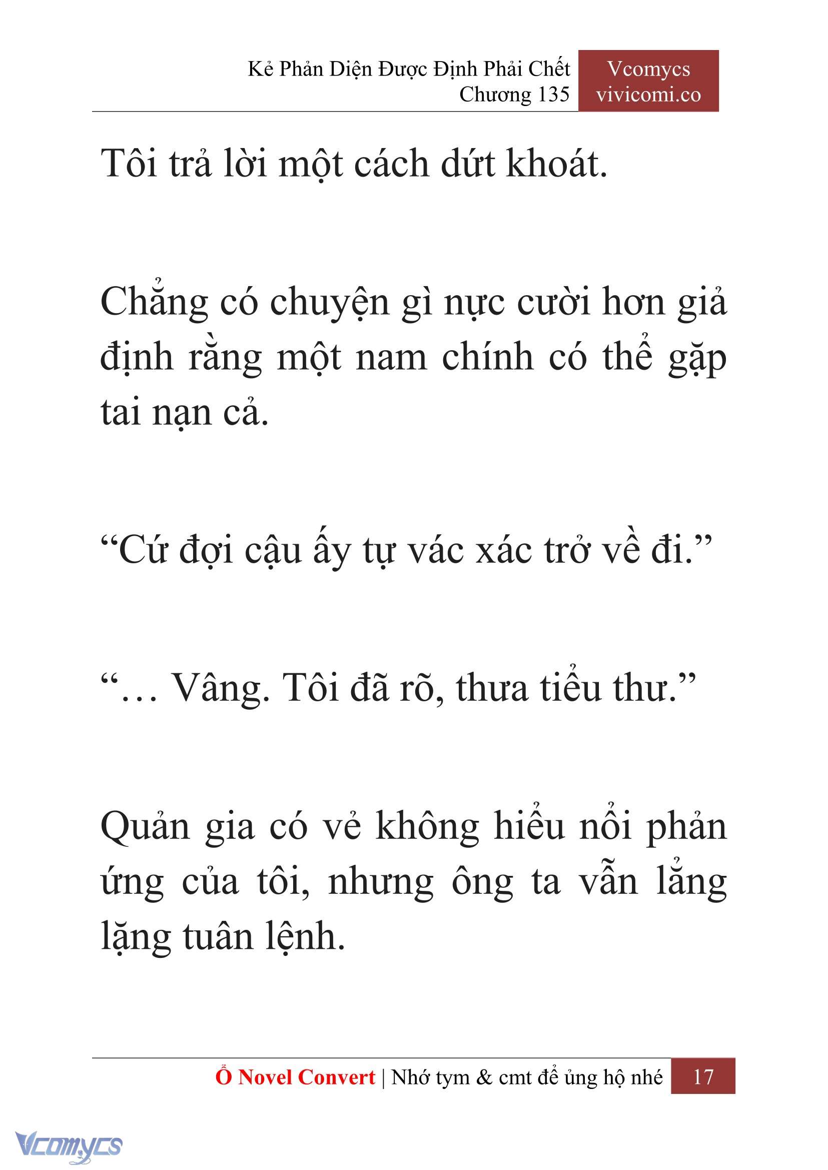 [Novel] Kẻ Phản Diện Được Định Phải Chết Chap 135 - Trang 2