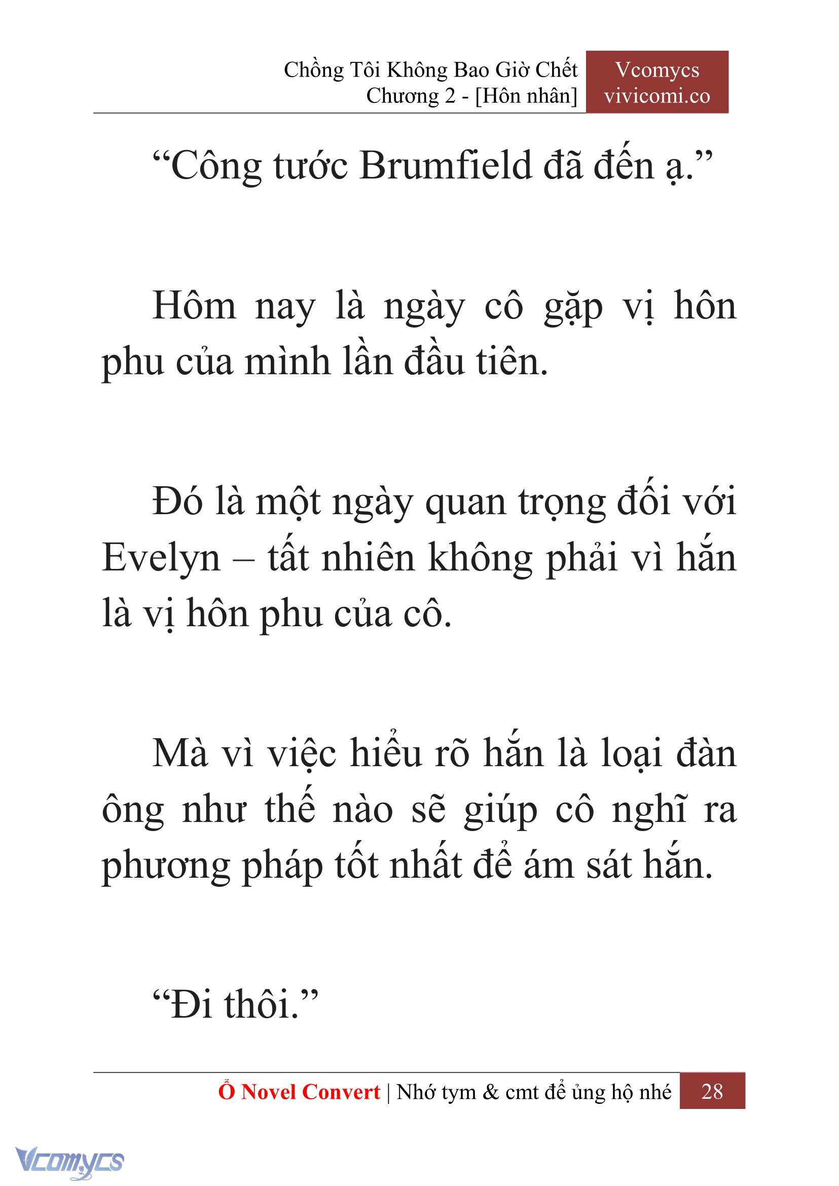 [Novel] Chồng Tôi Không Bao Giờ Chết Chap 2 - Next Chap 3