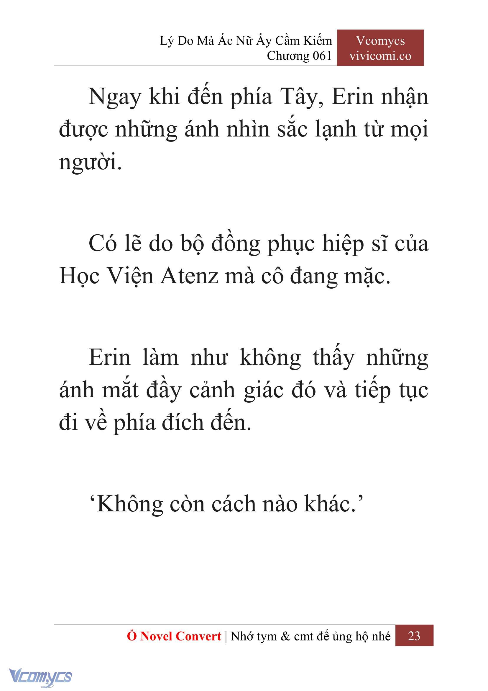 [Novel] Lý Do Mà Ác Nữ Ấy Cầm Kiếm Chap 61 - Next Chap 62