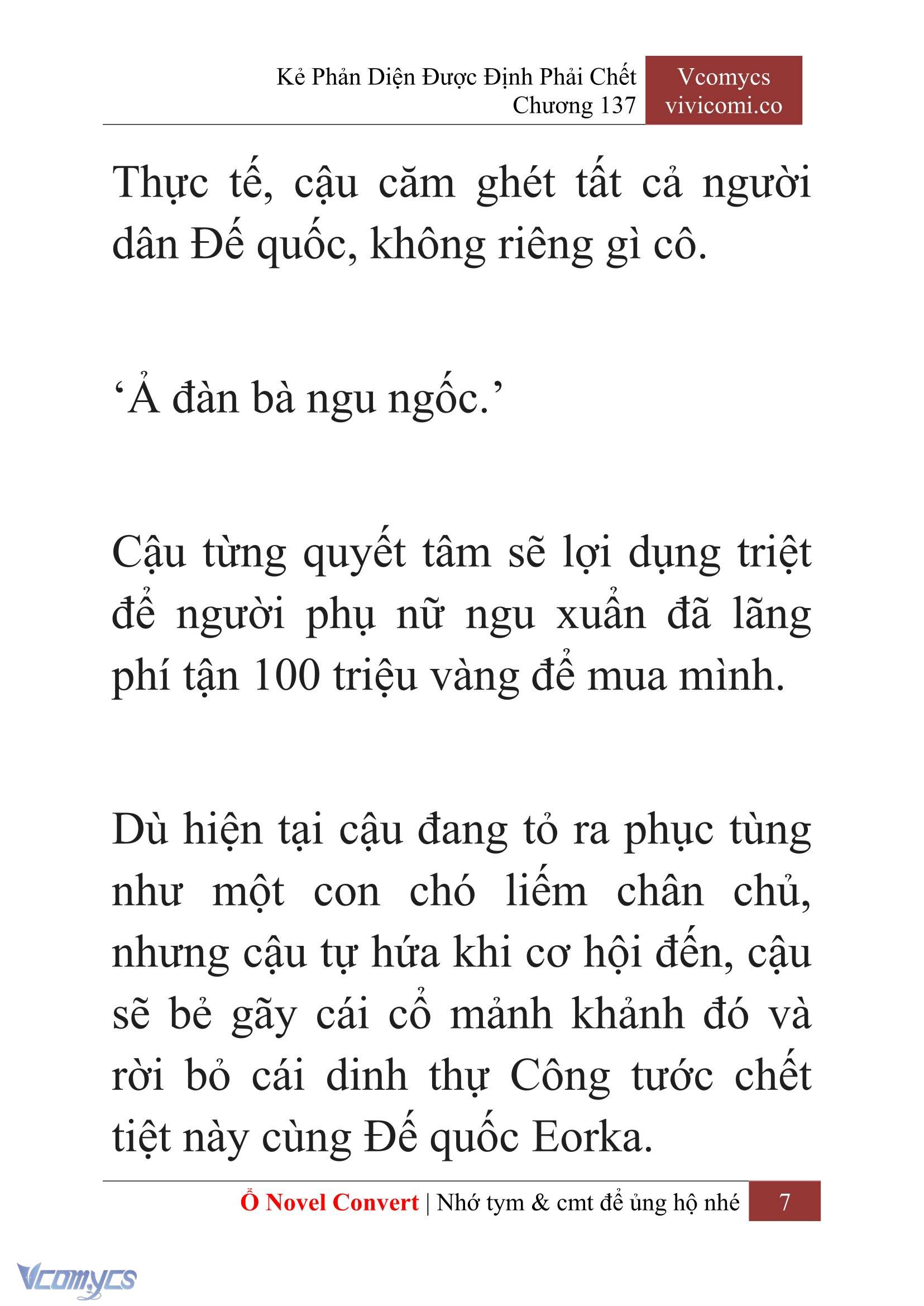 [Novel] Kẻ Phản Diện Được Định Phải Chết Chap 137 - Trang 2