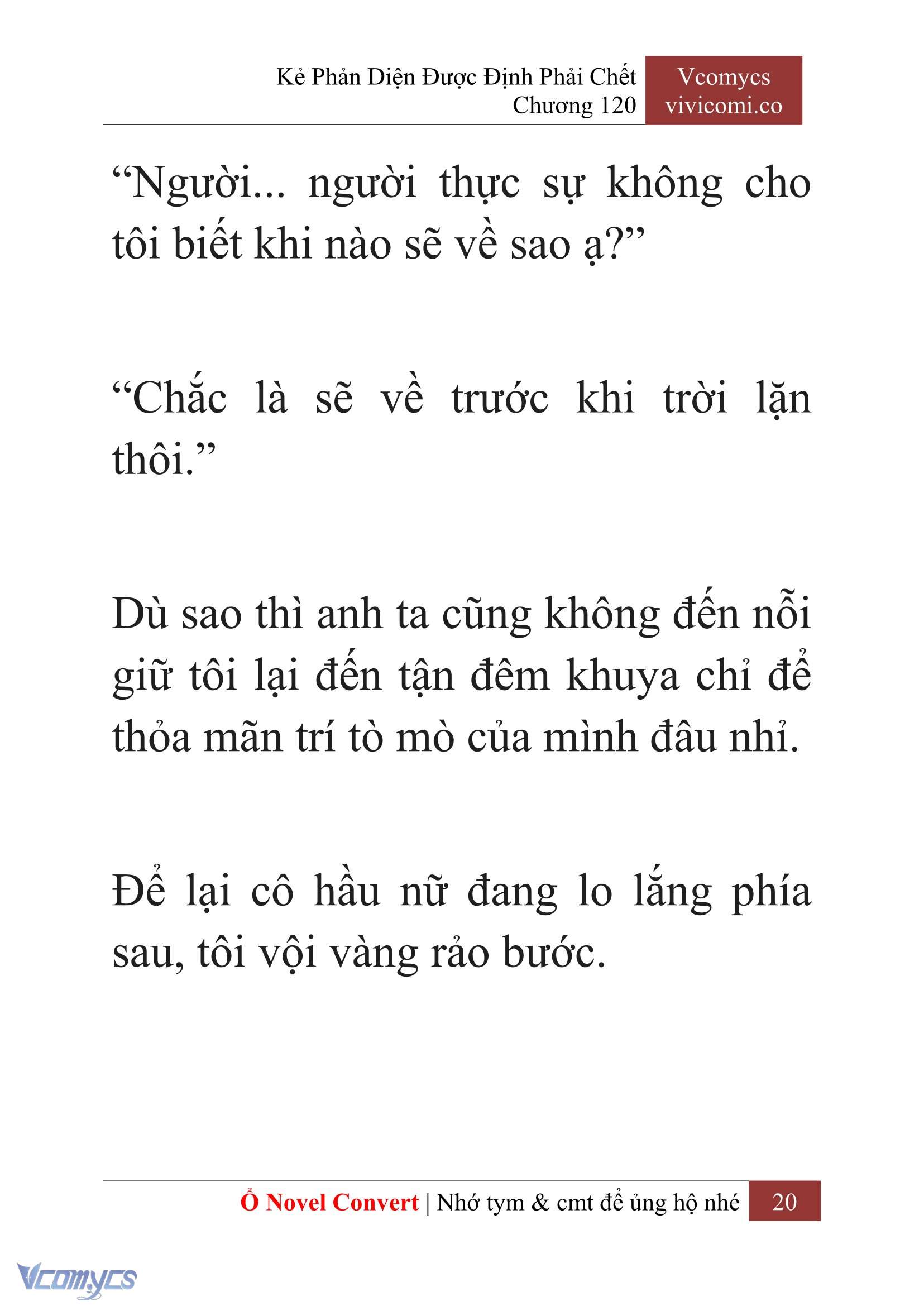 [Novel] Kẻ Phản Diện Được Định Phải Chết Chap 120 - Trang 2