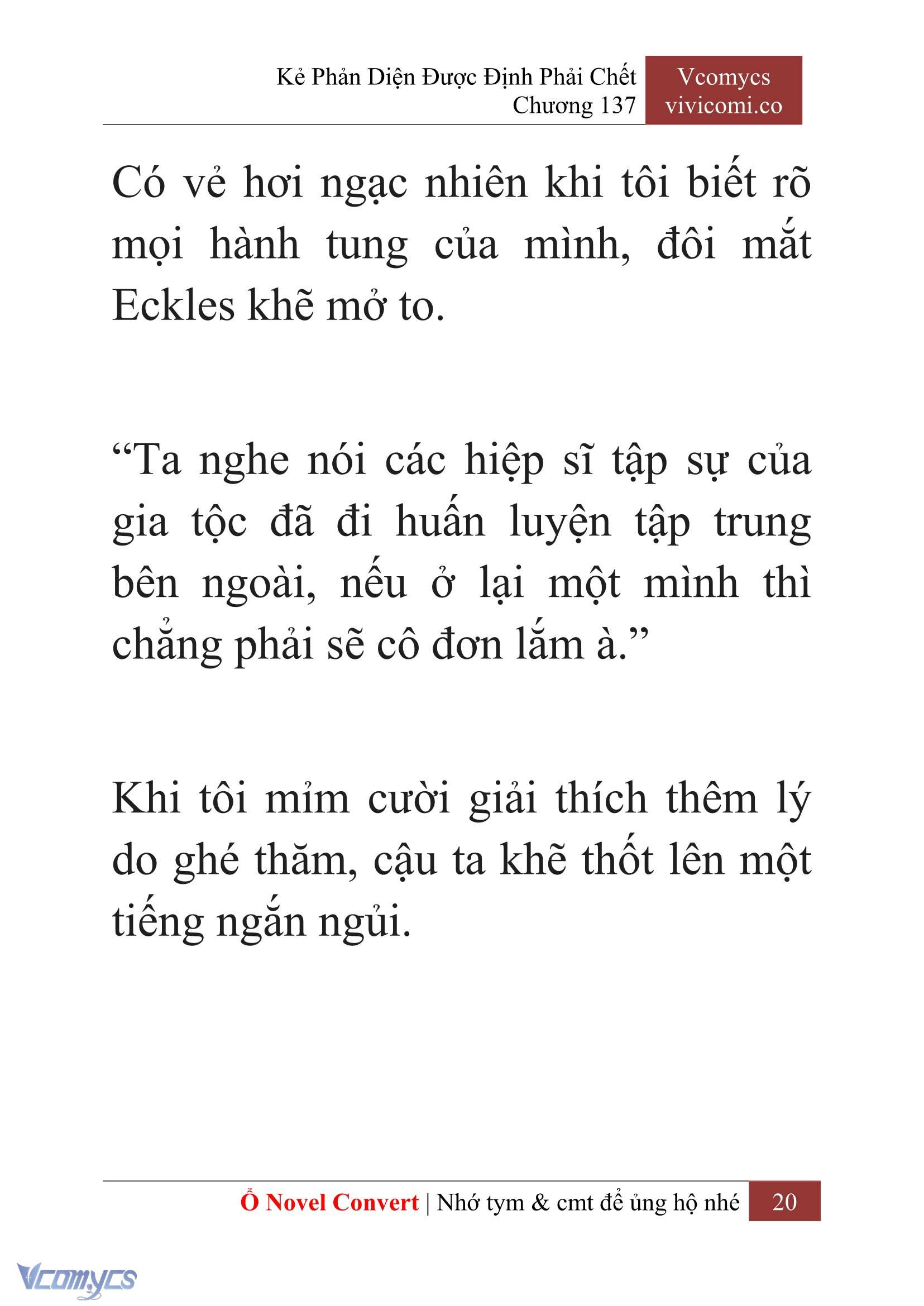 [Novel] Kẻ Phản Diện Được Định Phải Chết Chap 137 - Trang 2