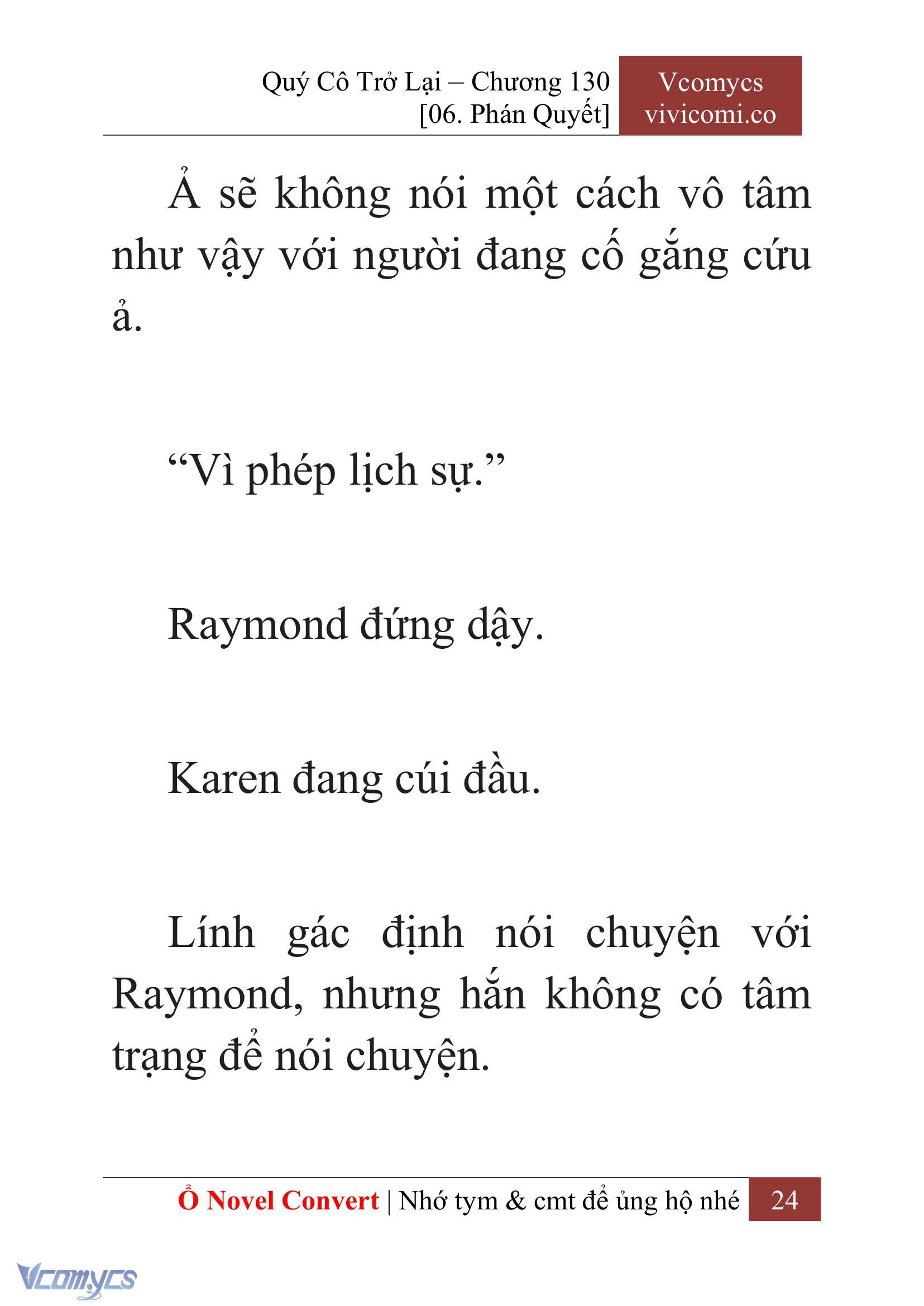 [Novel] Quý Cô Trở Lại Chap 130 - Trang 2