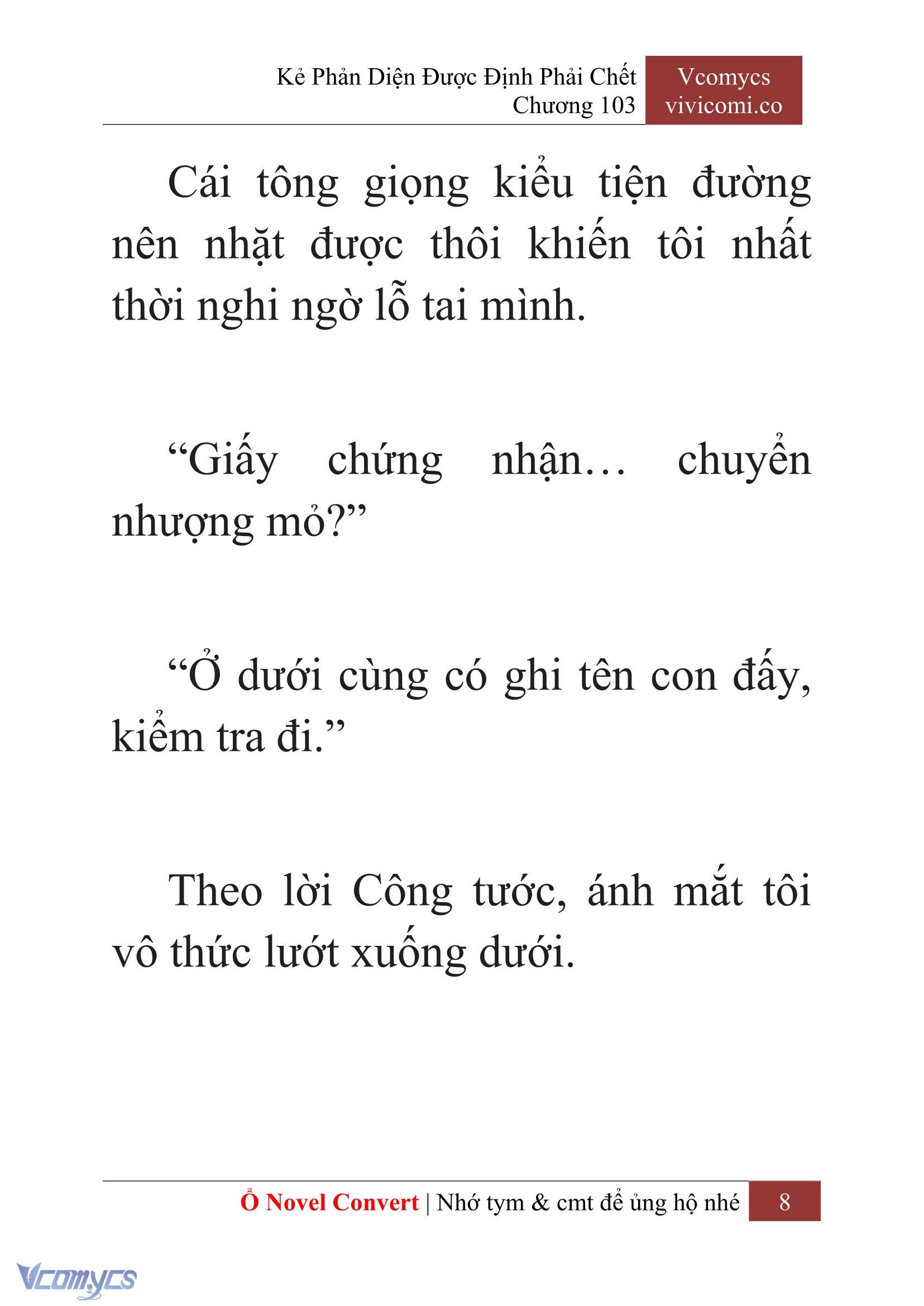 [Novel] Kẻ Phản Diện Được Định Phải Chết Chap 103 - Next Chap 104