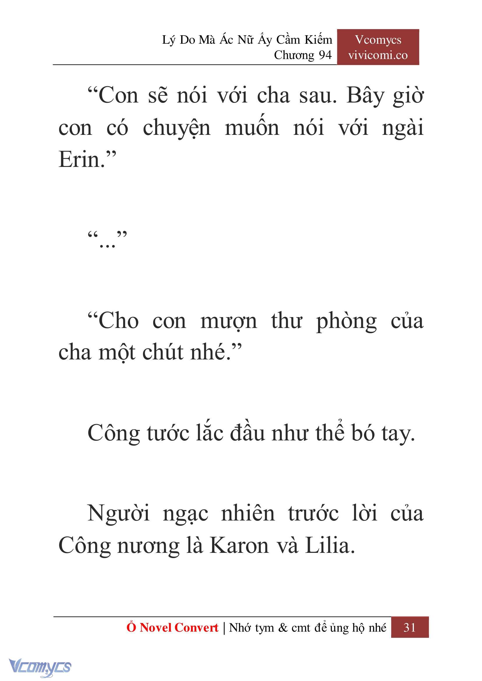 [Novel] Lý Do Mà Ác Nữ Ấy Cầm Kiếm Chap 94 - Next Chap 95