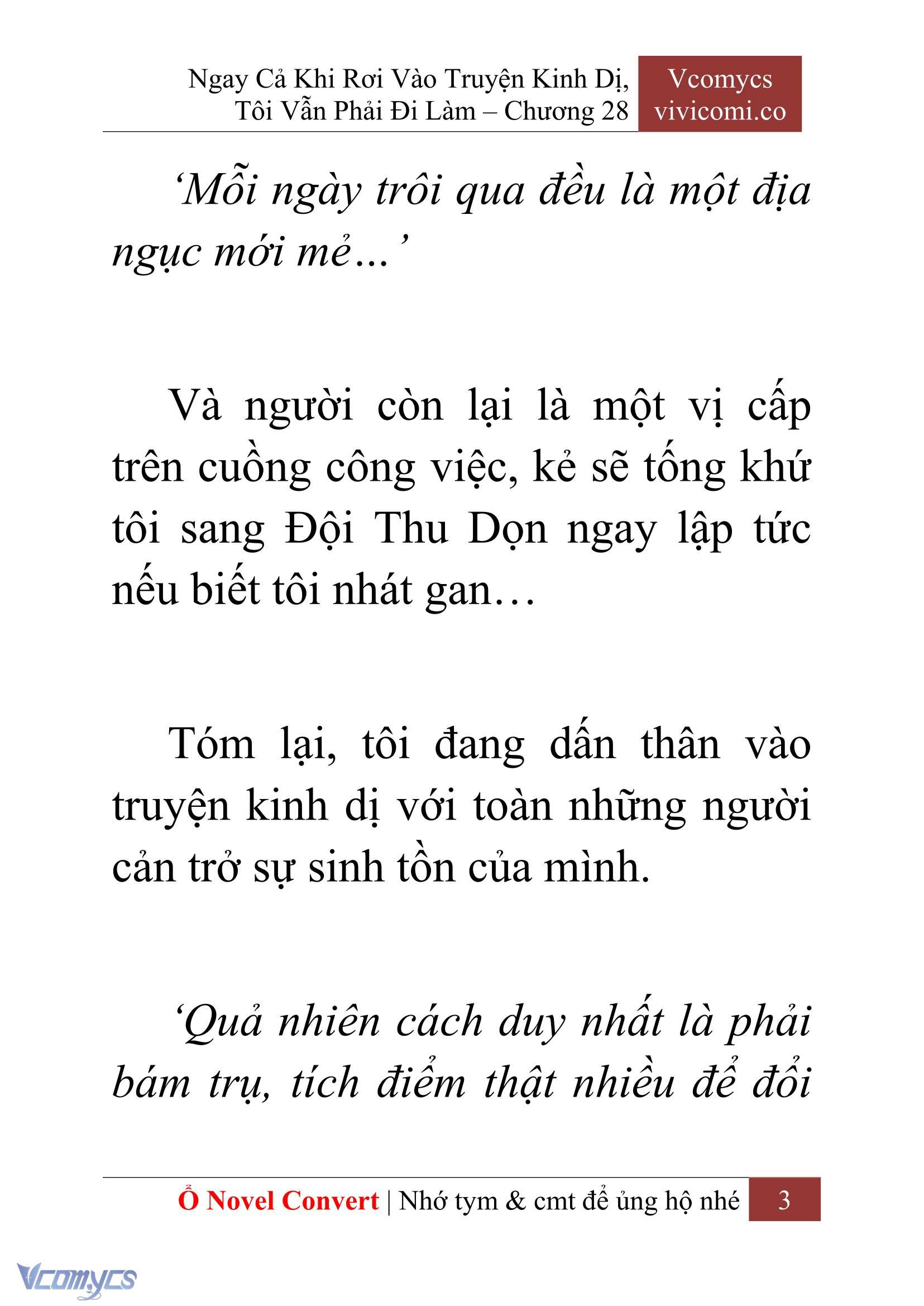 [Novel] Ngay Cả Khi Rơi Vào Truyện Kinh Dị, Tôi Vẫn Phải Đi Làm Chap 28 - Trang 2