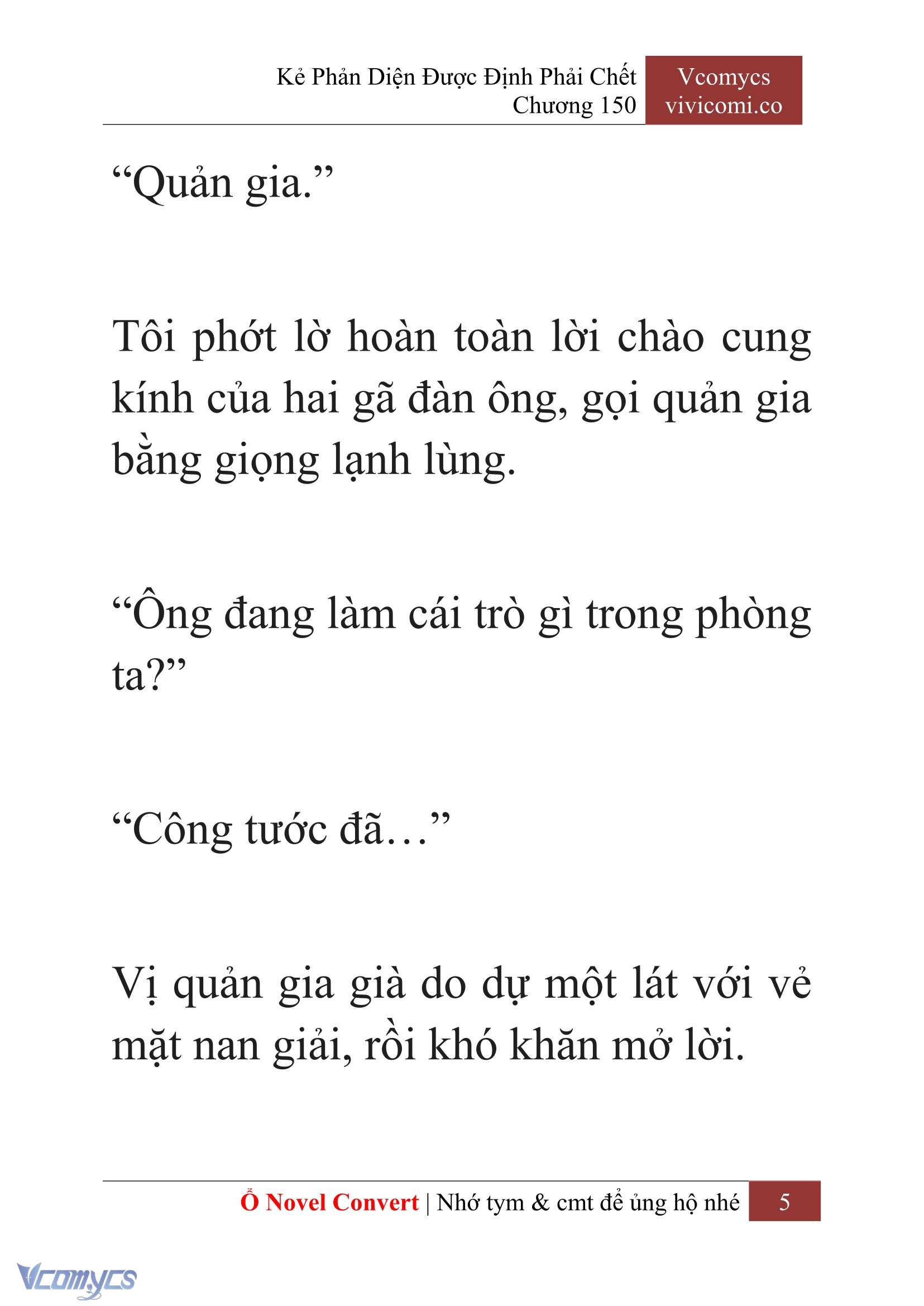 [Novel] Kẻ Phản Diện Được Định Phải Chết Chap 150 - Trang 2