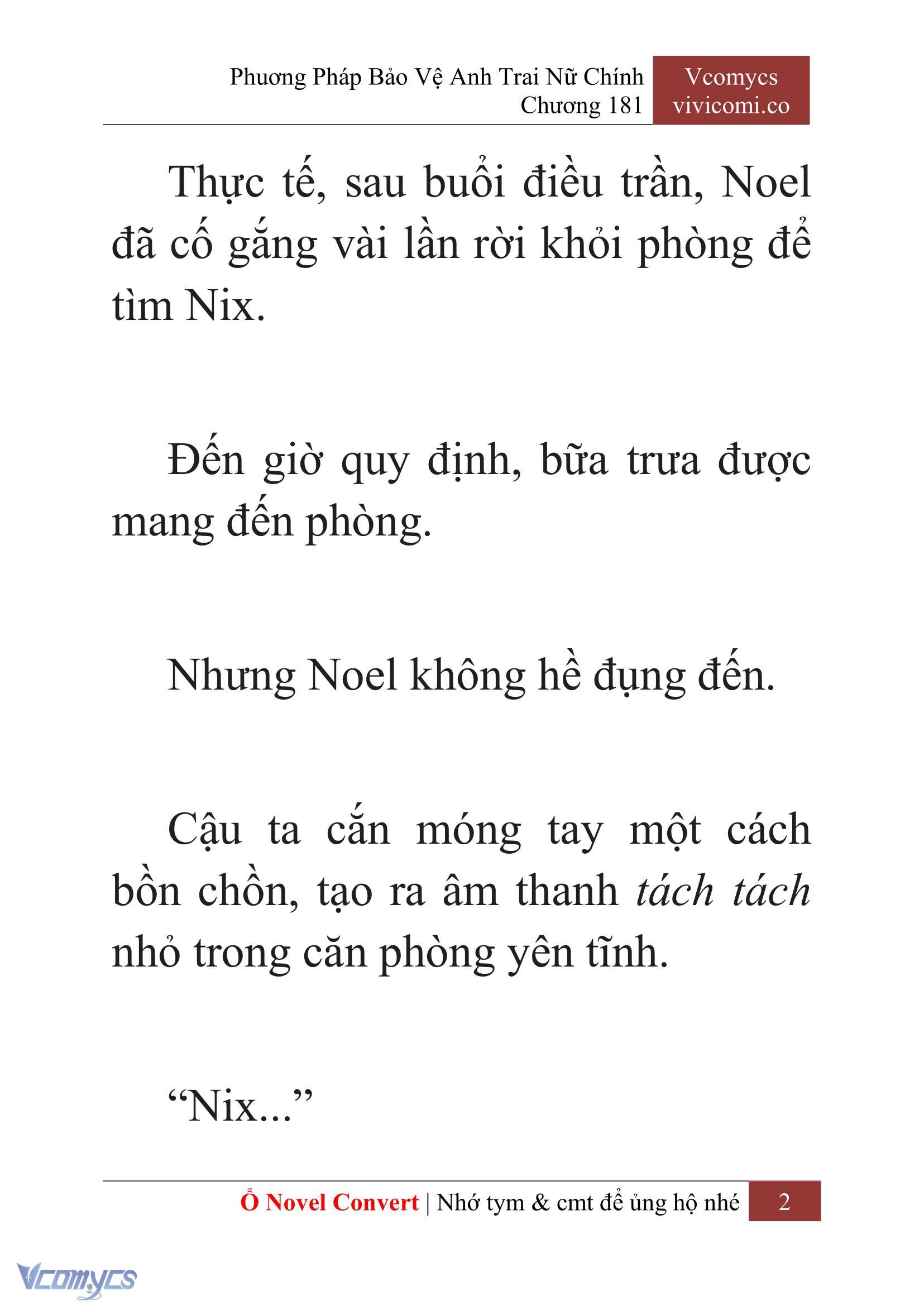 [Novel] Phương Pháp Bảo Vệ Anh Trai Nữ Chính Chap 181 - Trang 2