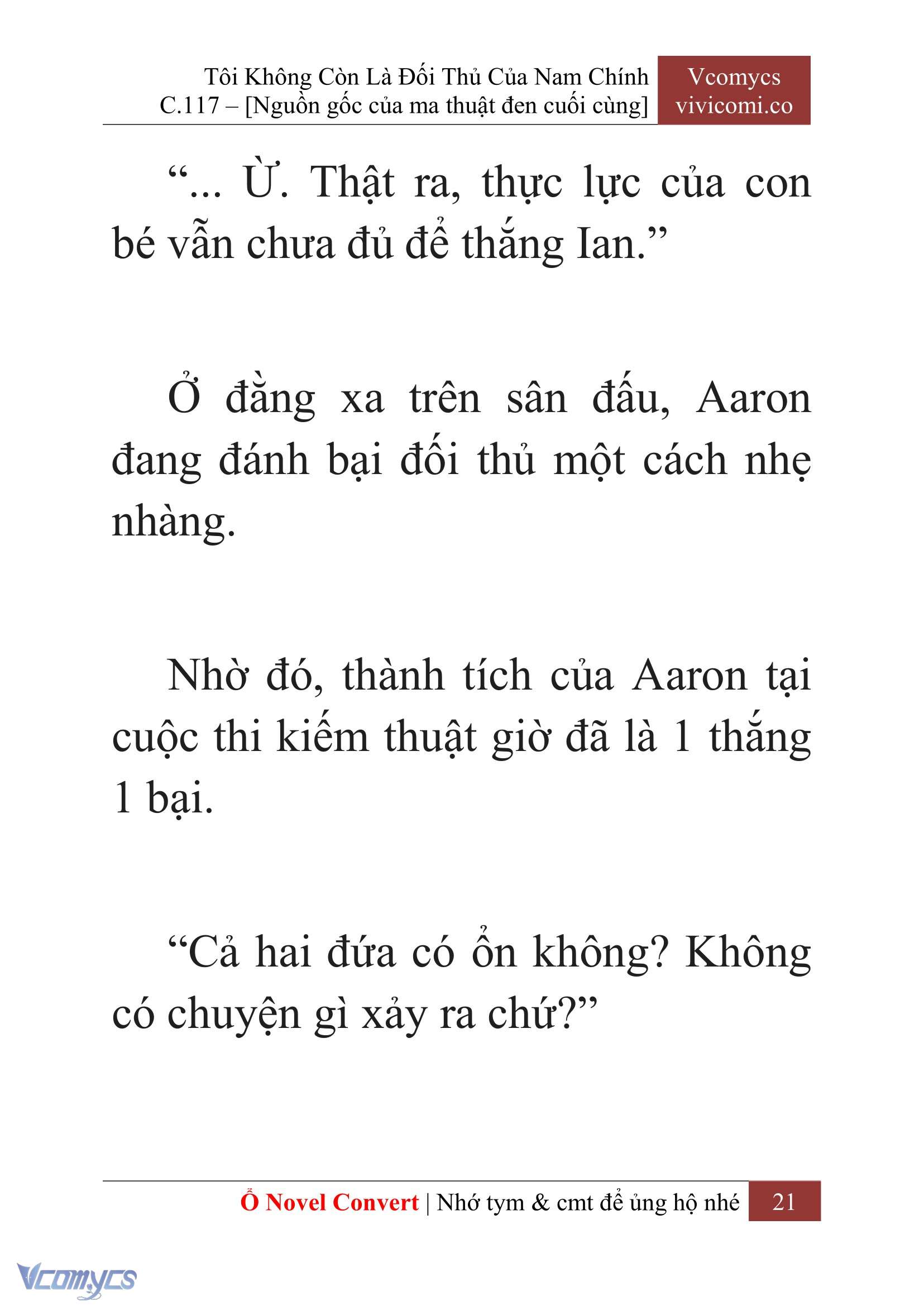 [Novel] Tôi Không Còn Là Đối Thủ Của Nam Chính Chap 117 - Trang 2