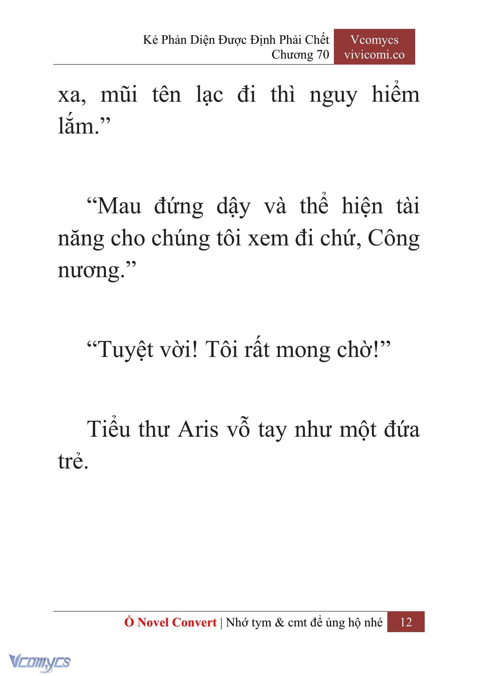 [Novel] Kẻ Phản Diện Được Định Phải Chết Chap 70 - Next Chap 71