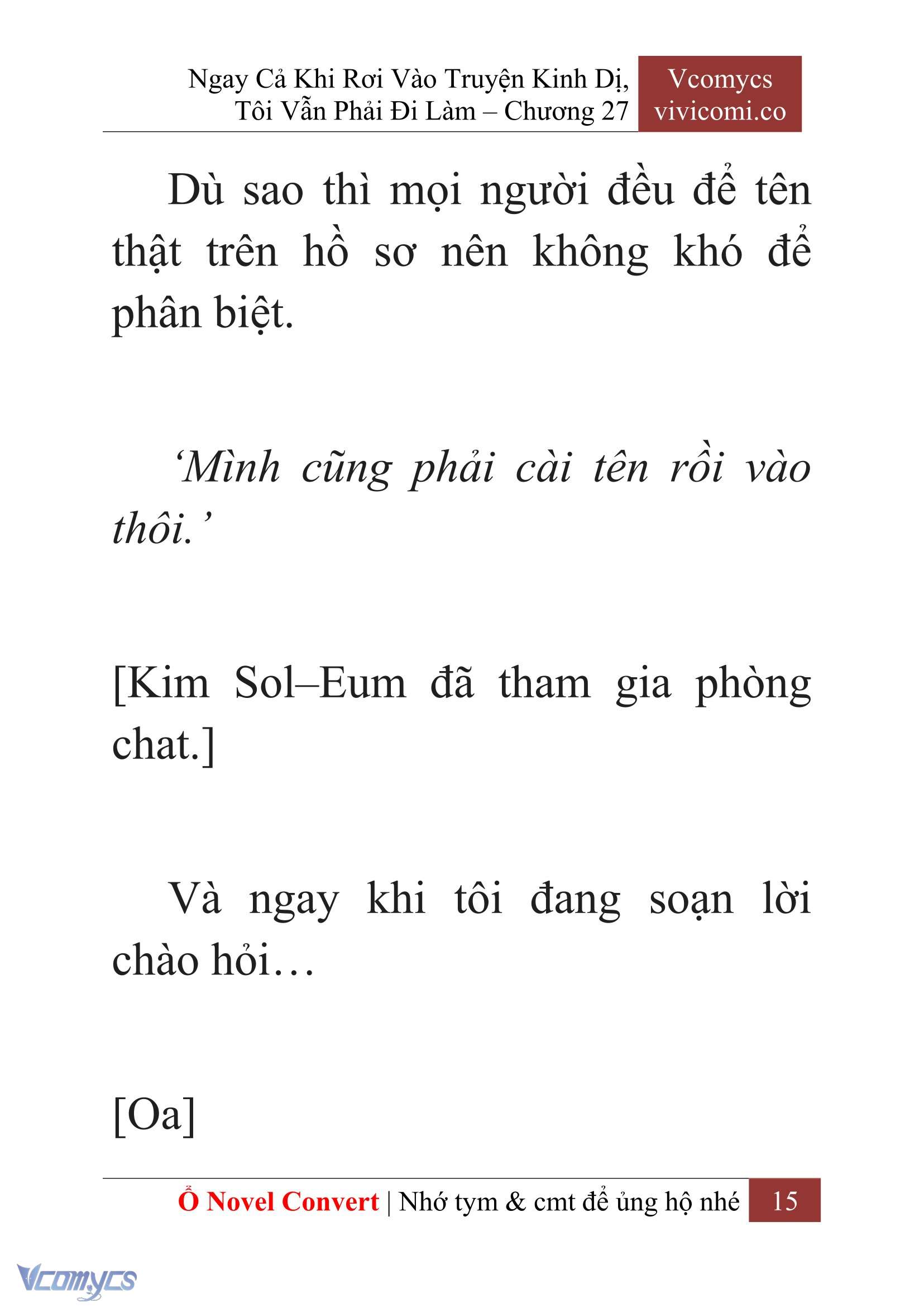 [Novel] Ngay Cả Khi Rơi Vào Truyện Kinh Dị, Tôi Vẫn Phải Đi Làm Chap 27 - Trang 2