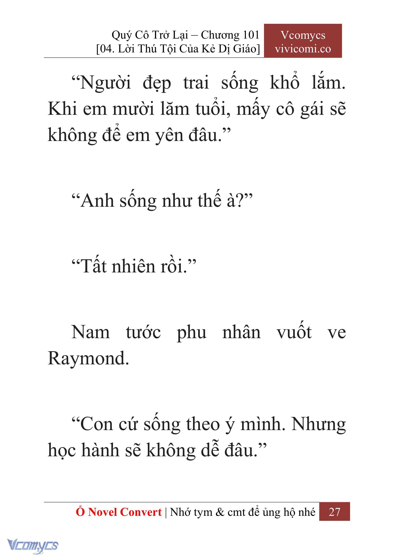 [Novel] Quý Cô Trở Lại Chap 101 - Trang 2