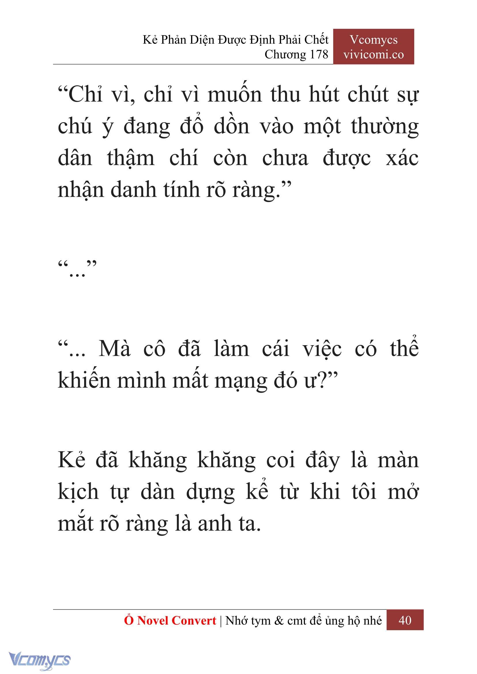 [Novel] Kẻ Phản Diện Được Định Phải Chết Chap 178 - Trang 2