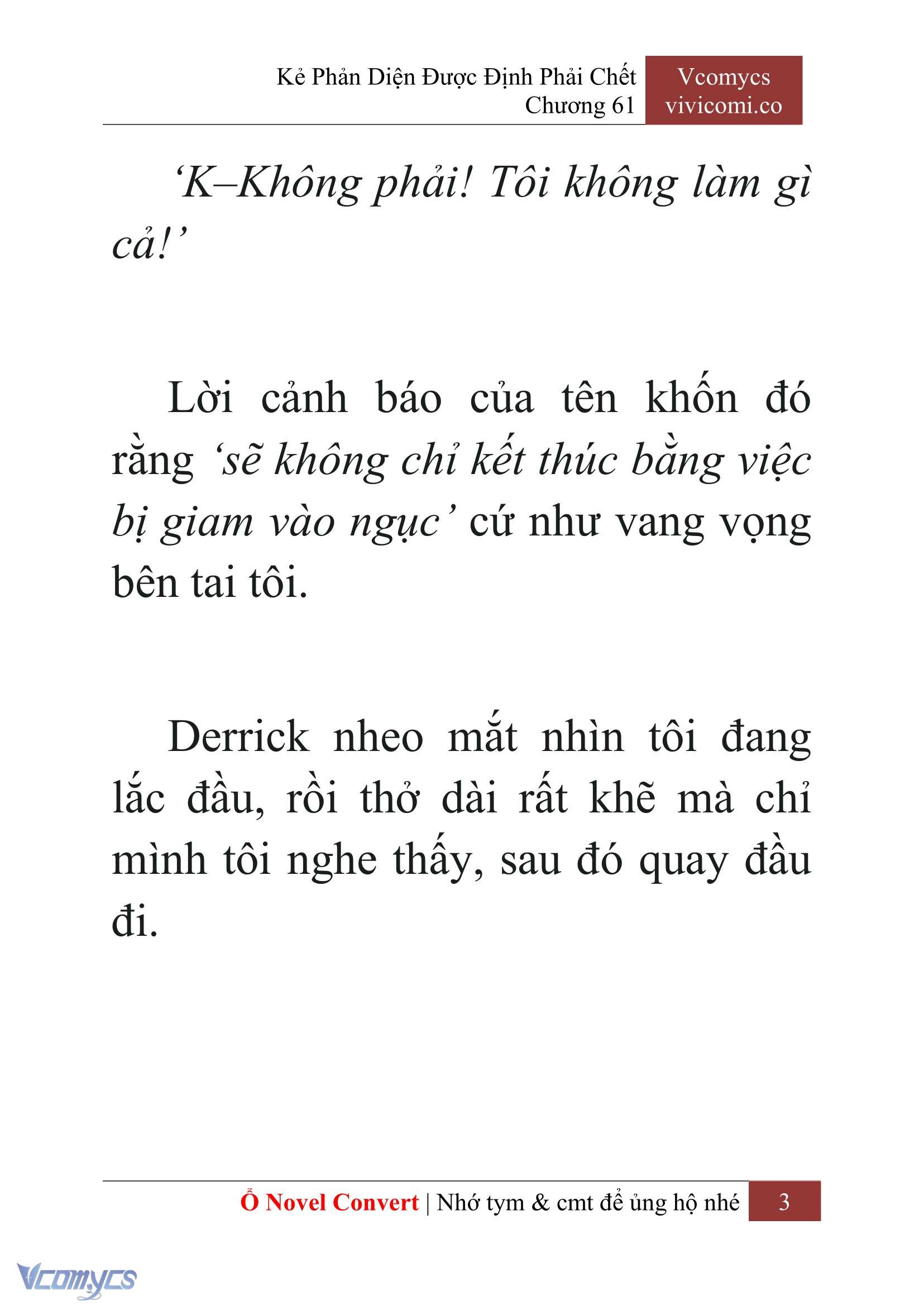 [Novel] Kẻ Phản Diện Được Định Phải Chết Chap 61 - Next Chap 62