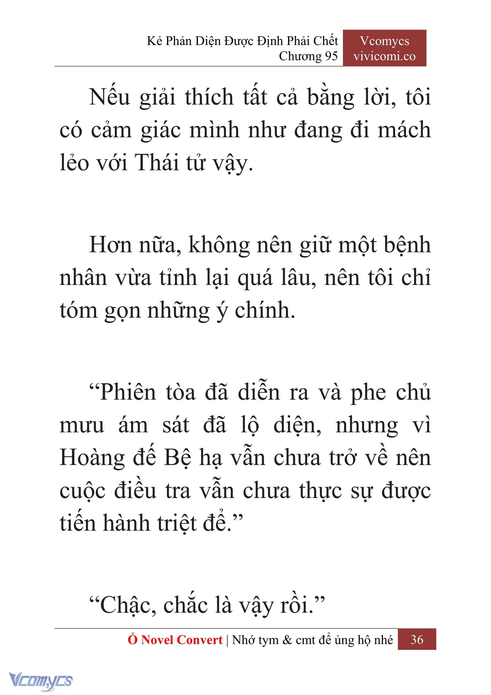 [Novel] Kẻ Phản Diện Được Định Phải Chết Chap 95 - Next Chap 96