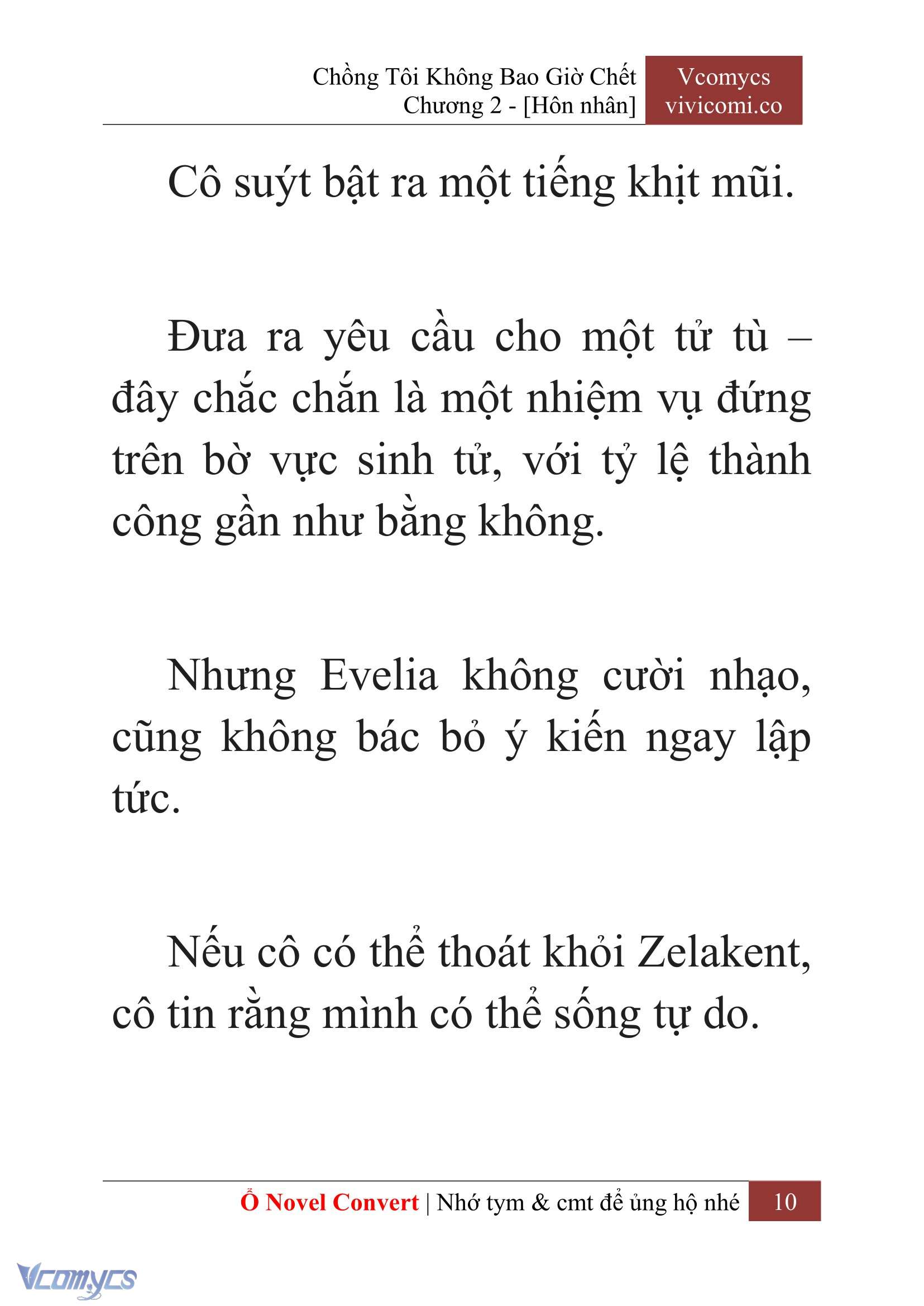[Novel] Chồng Tôi Không Bao Giờ Chết Chap 2 - Next Chap 3