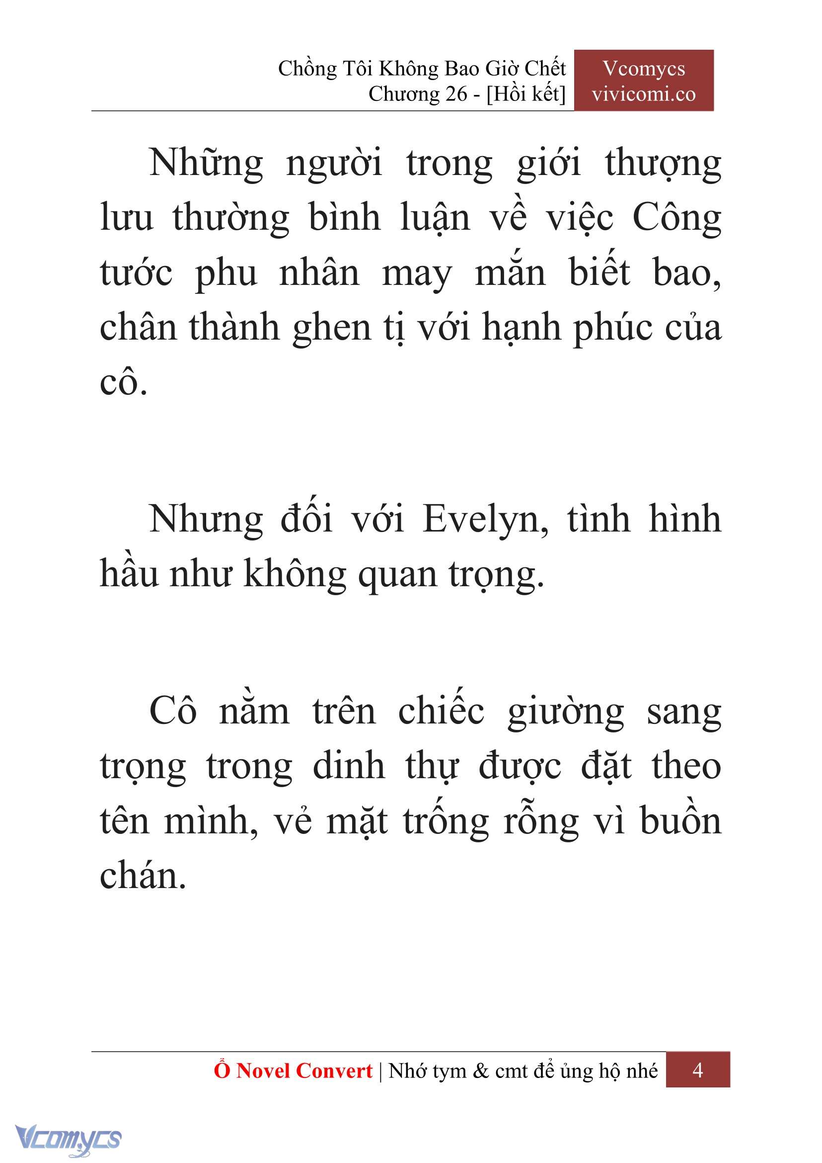 [Novel] Chồng Tôi Không Bao Giờ Chết Chap 26 - Trang 2