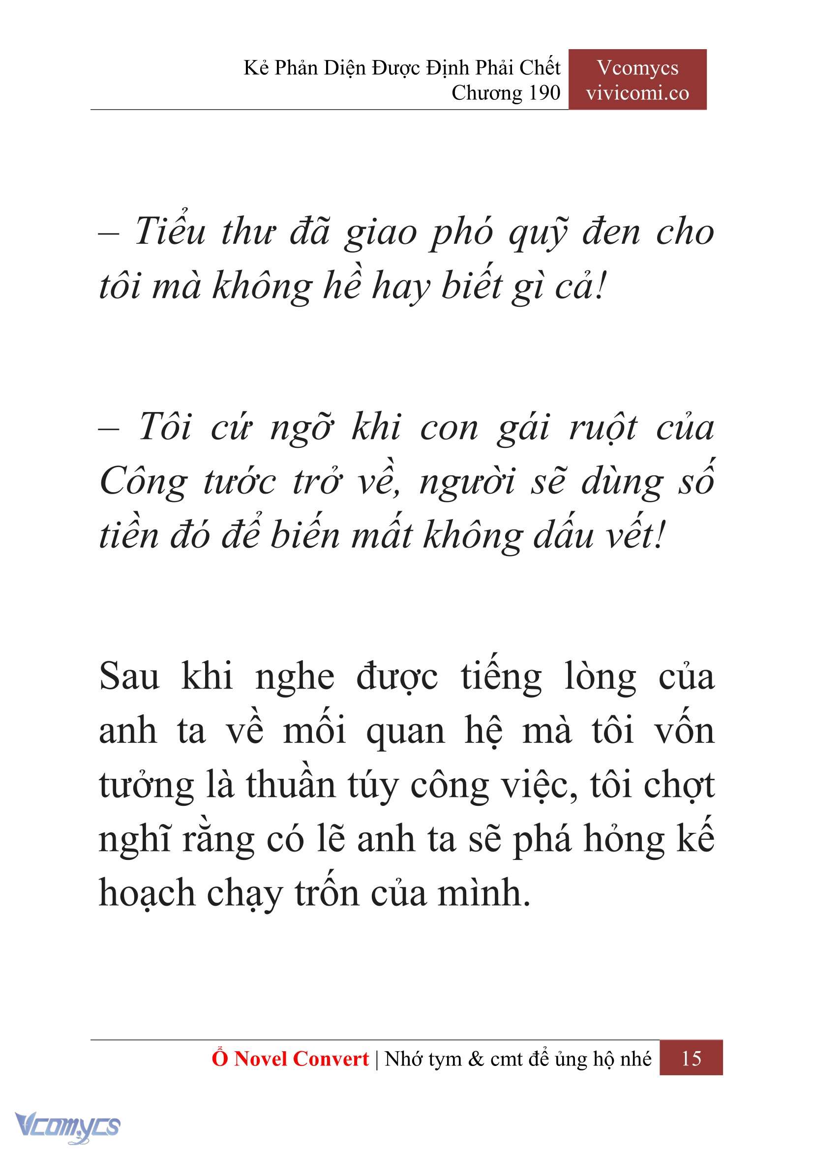 [Novel] Kẻ Phản Diện Được Định Phải Chết Chap 190 - Trang 2