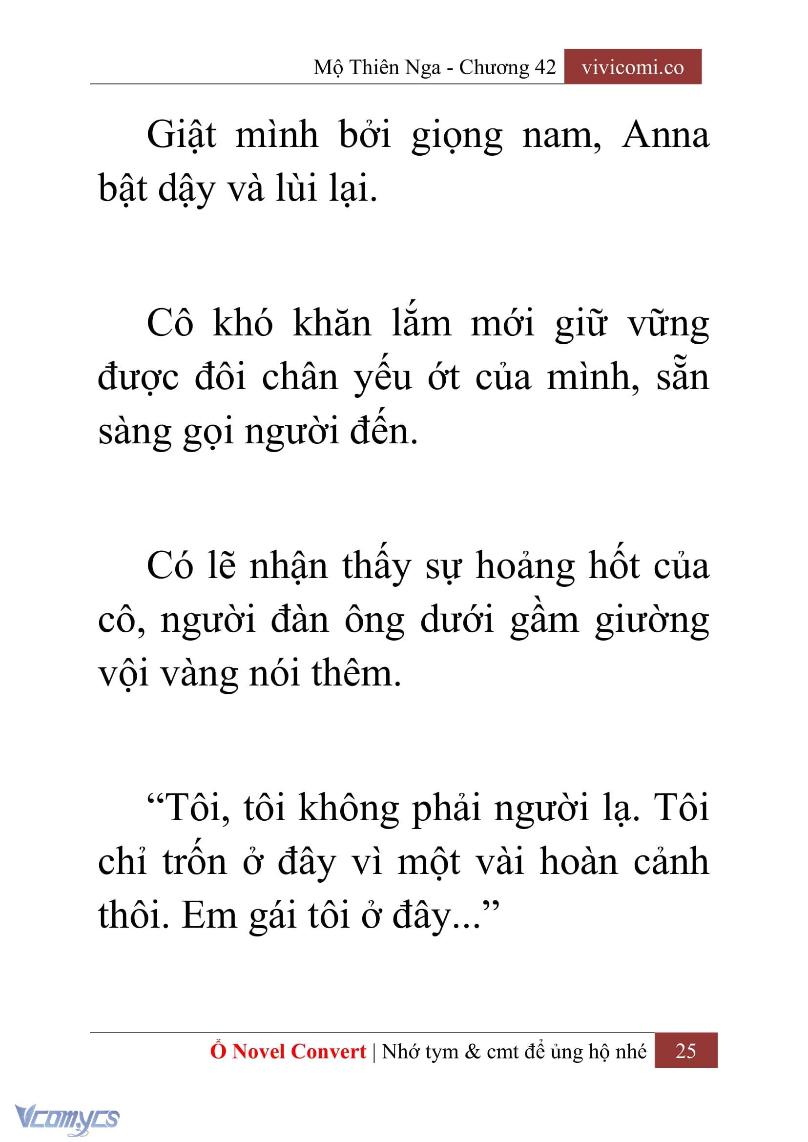 [Novel] Mộ Thiên Nga Chap 42 - Trang 2